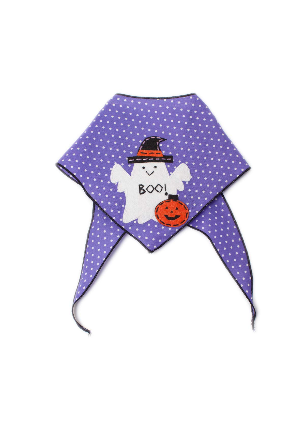 Halloween Dog Bandanas for Medium to Large Dogs - Boo & Friends Design - 100% Cotton Pet Bandana for Costume Parties, Trick or Treating & Photo Shoots