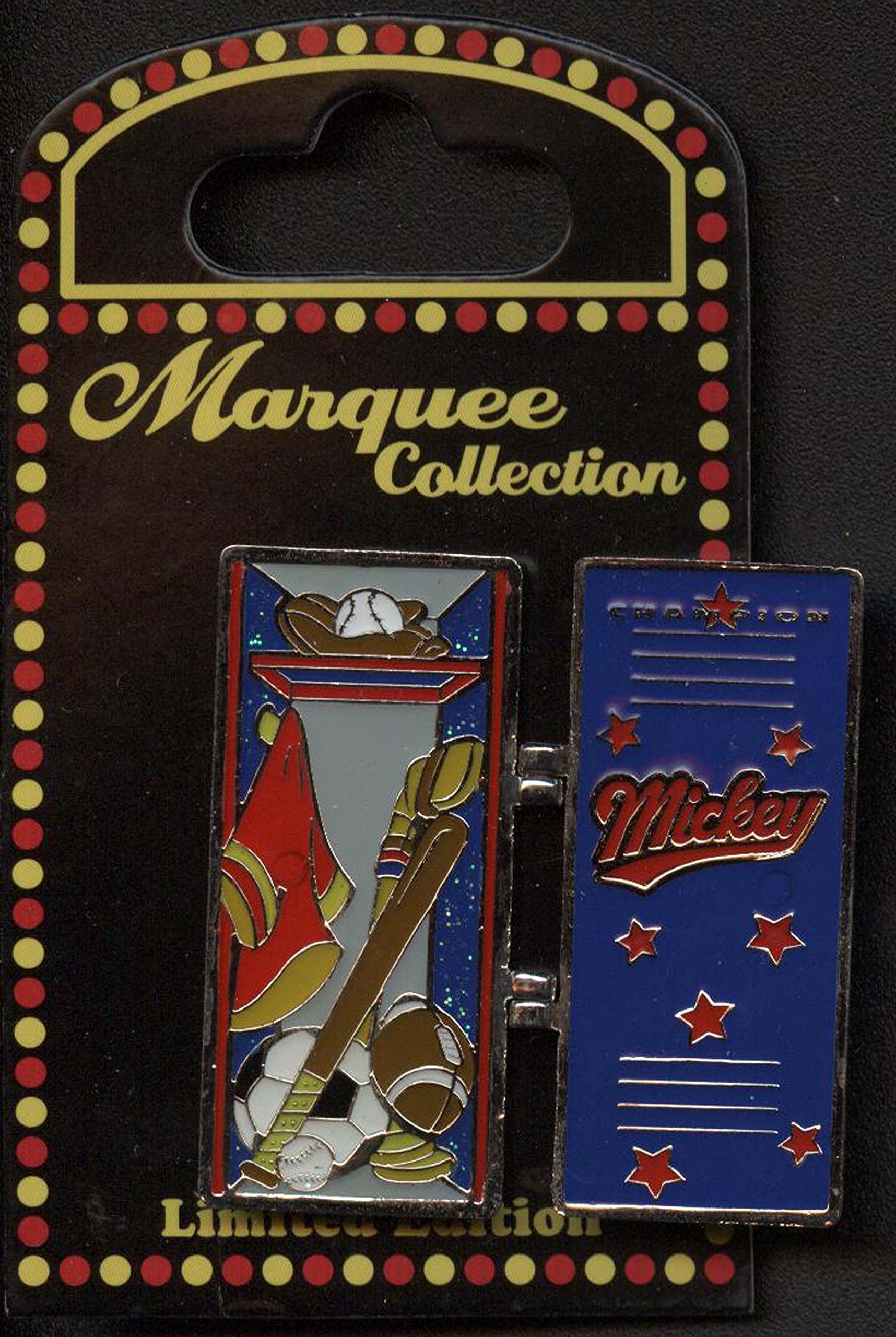 Disney Collectible Pin - Marquee Mickey Mouse Locker Pin - Limited Edition Enamel Pin for Backpacks, Jackets & Disney Fan Collections