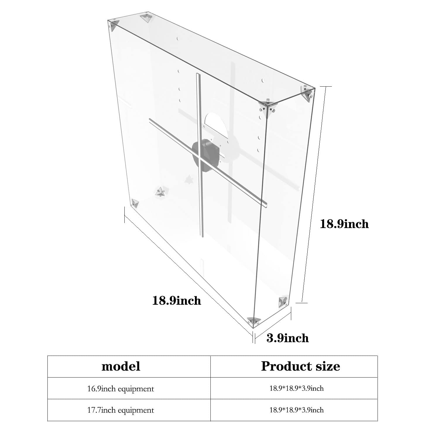 3D Hologram Fan Cover - High Transparency Acrylic Display Case for 16.5-22