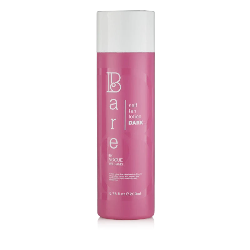 Bare by Vogue Self Tanning Lotion - Dark Bronze Tan for All Skin Types | Natural Sunless Tanner for Face & Body | Perfect for Beach, Vacation & Special Occasions