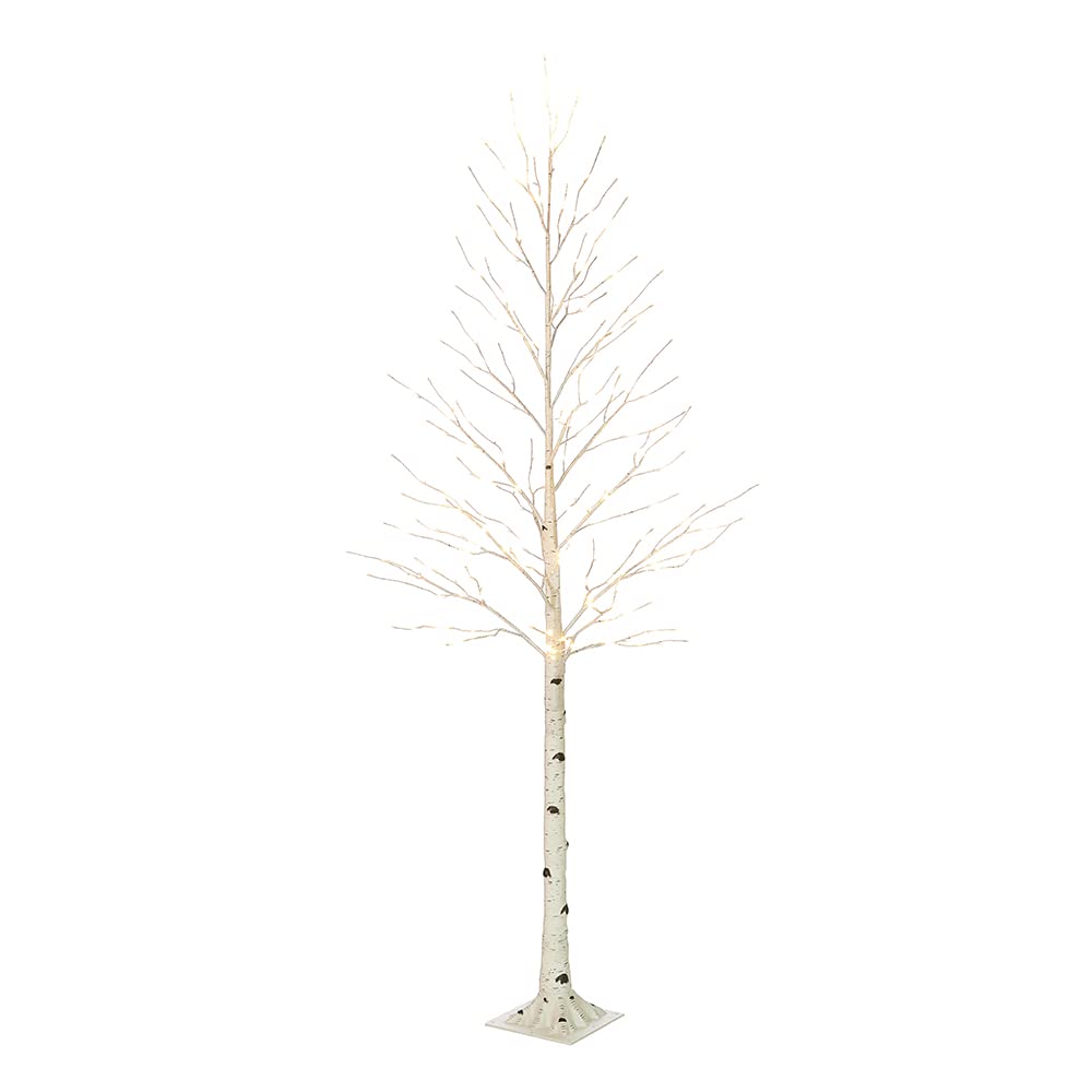 LITBLOOM 8FT Birch Tree with 240 LED Lights - Indoor/Outdoor Christmas Decor for Living Room, Bedroom, Patio & Garden