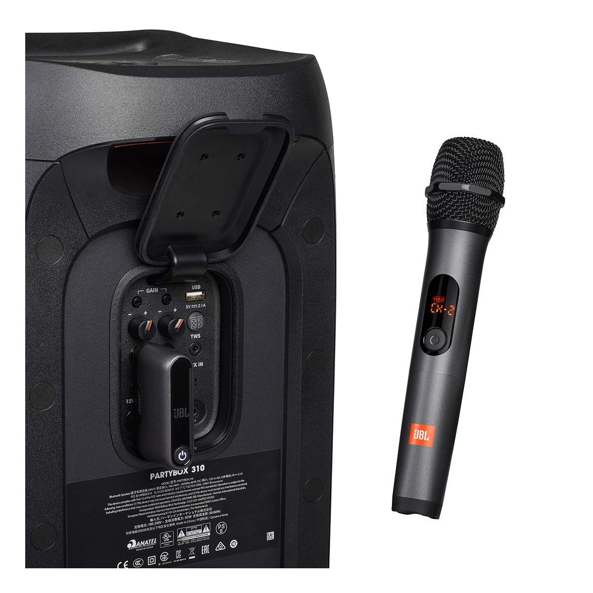 JBL Professional Wireless Dual Microphone System with 2-Channel Receiver - Ideal for Karaoke, Live Performances & Public Speaking (Black)