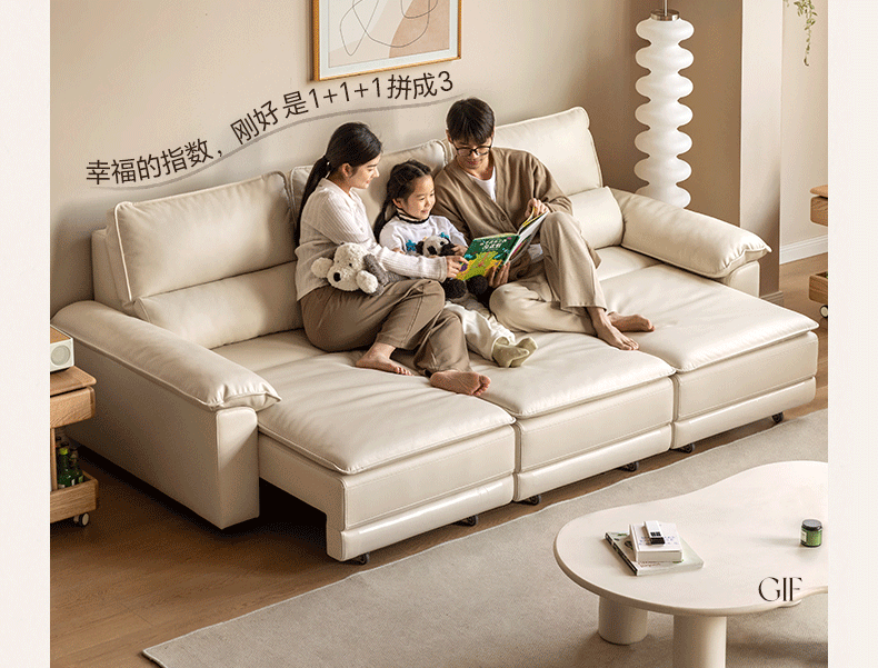 Eco-Friendly Cloud Leather Electric Recliner Sofa Bed - Convertible High Back Lounge Chair for Living Room, Bedroom & Home Theater