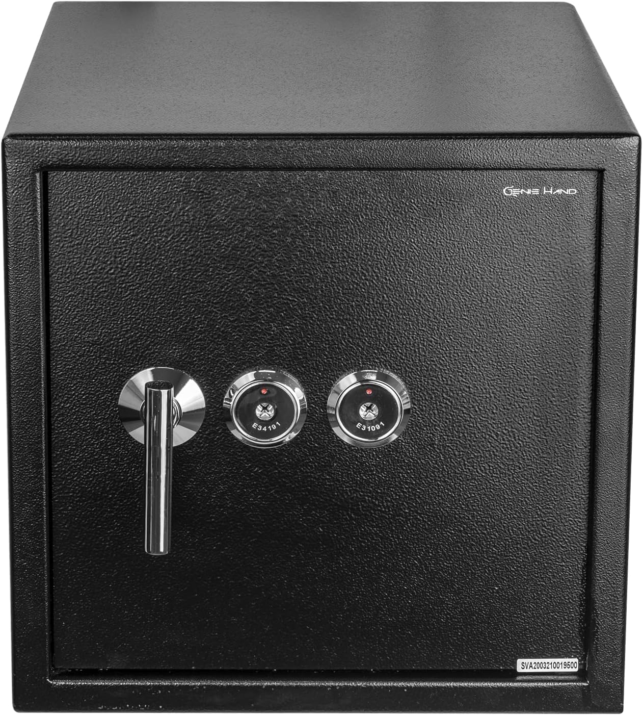 Genie Hand Safe with Double Lock & 2 Cross Locks - High Security Home & Office Safe for Cash, Jewelry & Documents - Ideal for Bedroom, Closet or Business Use