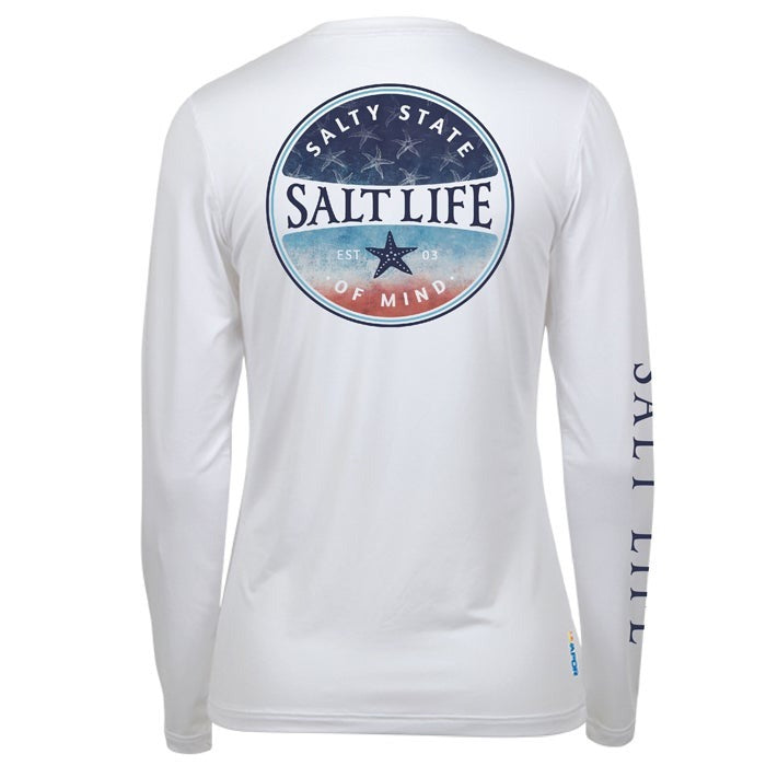 Amerilove Star Long Sleeve Performance T-Shirt for Women - Moisture Wicking Workout Top - Gym, Running & Yoga Activewear