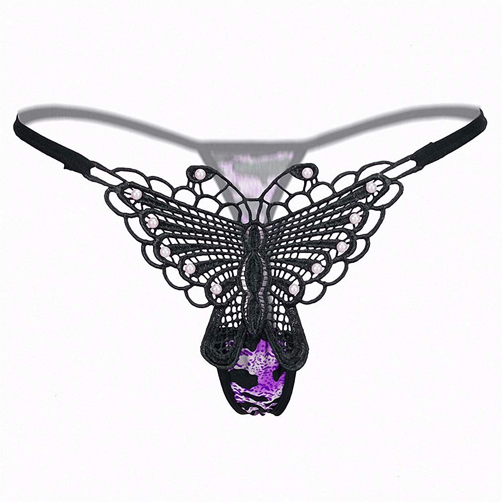 Sexy Women's Leopard Print Thong Underwear with Butterfly Embroidery - Comfortable G-String Panties for Date Night & Special Occasions