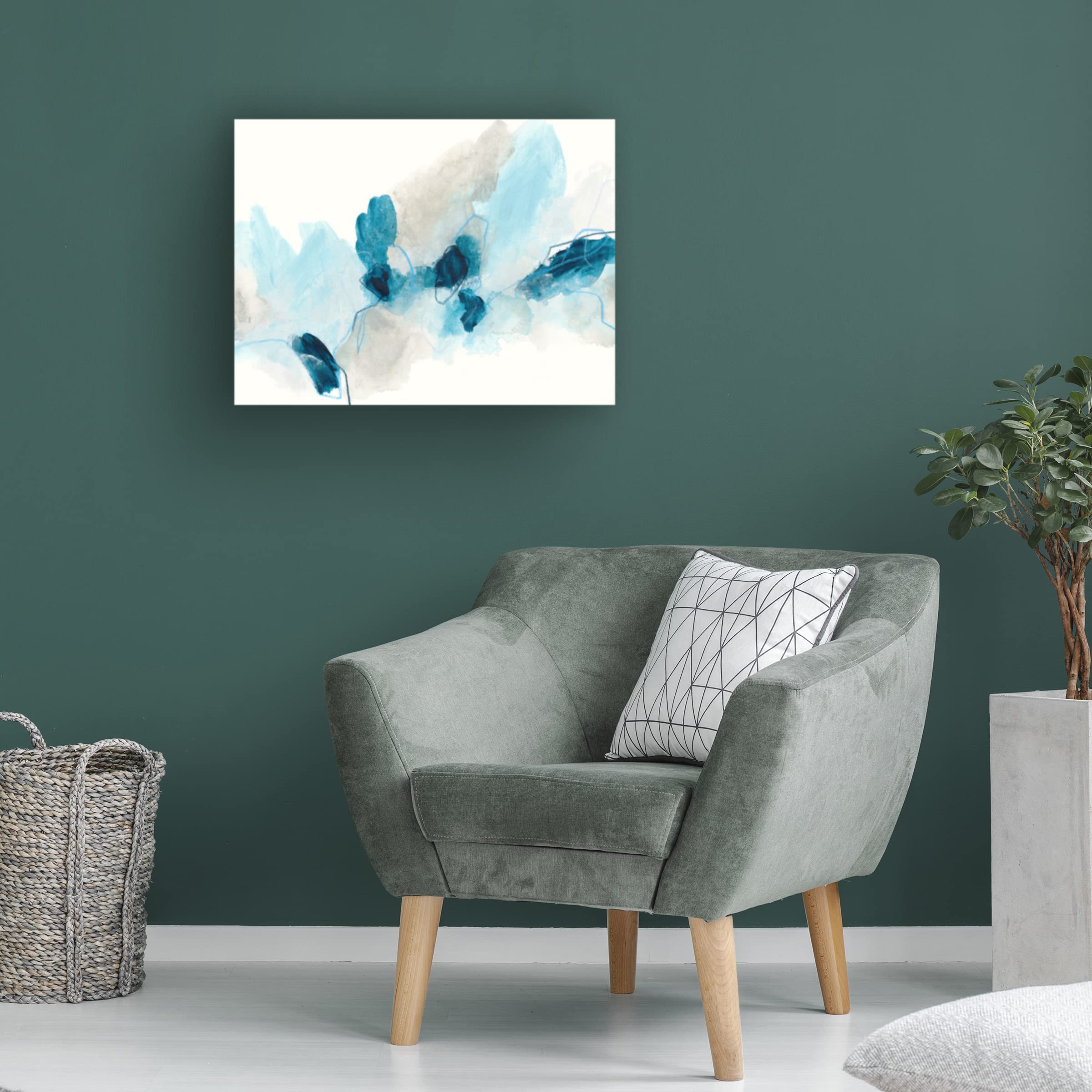 Trademark Fine Art 'Geode Coast II' Canvas Wall Art by June Erica Vess - Stunning Ocean Landscape Painting for Living Room, Bedroom & Office Decor