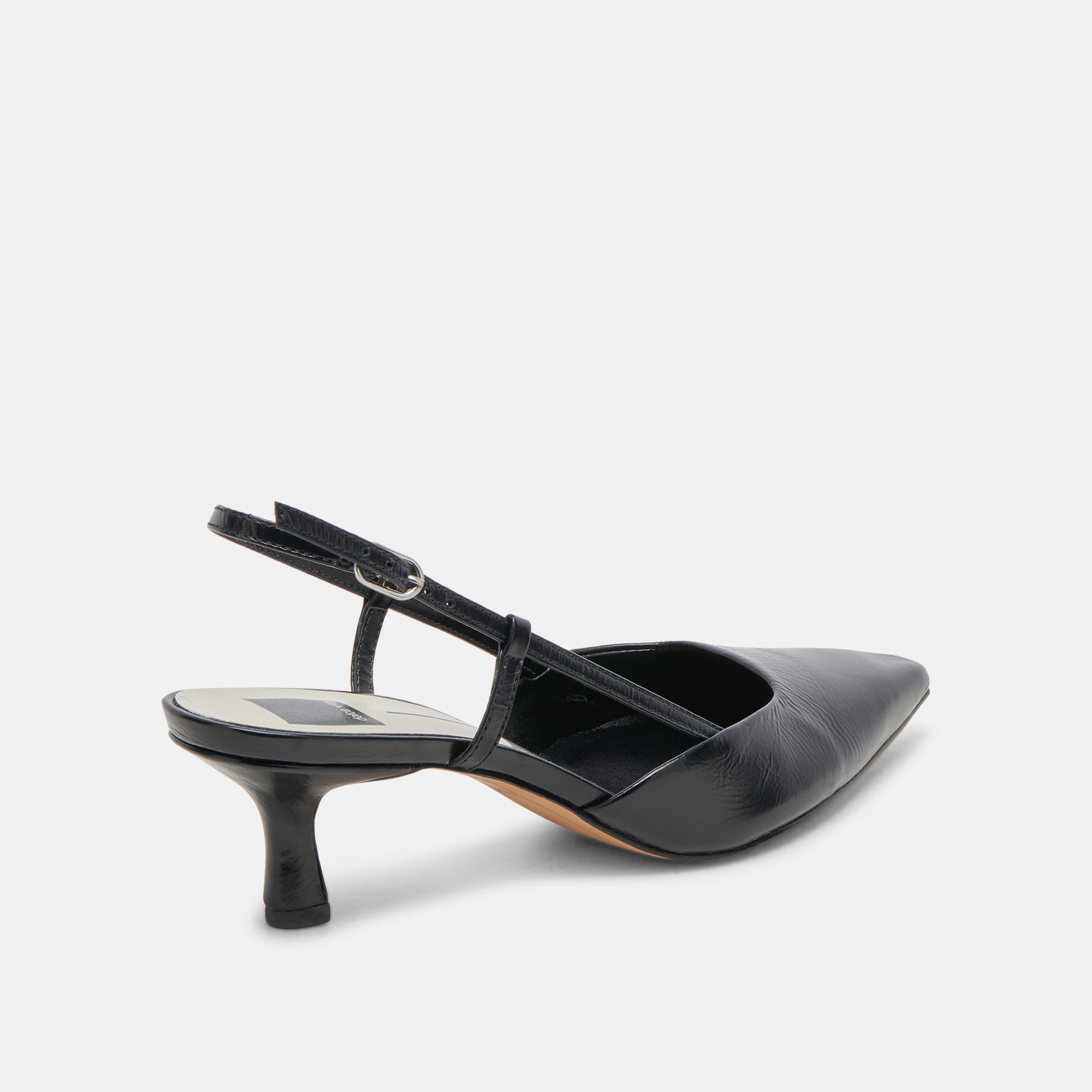 ODELA Women's High Heels - Midnight Crinkle Patent Leather Pumps for Party, Wedding & Evening Wear
