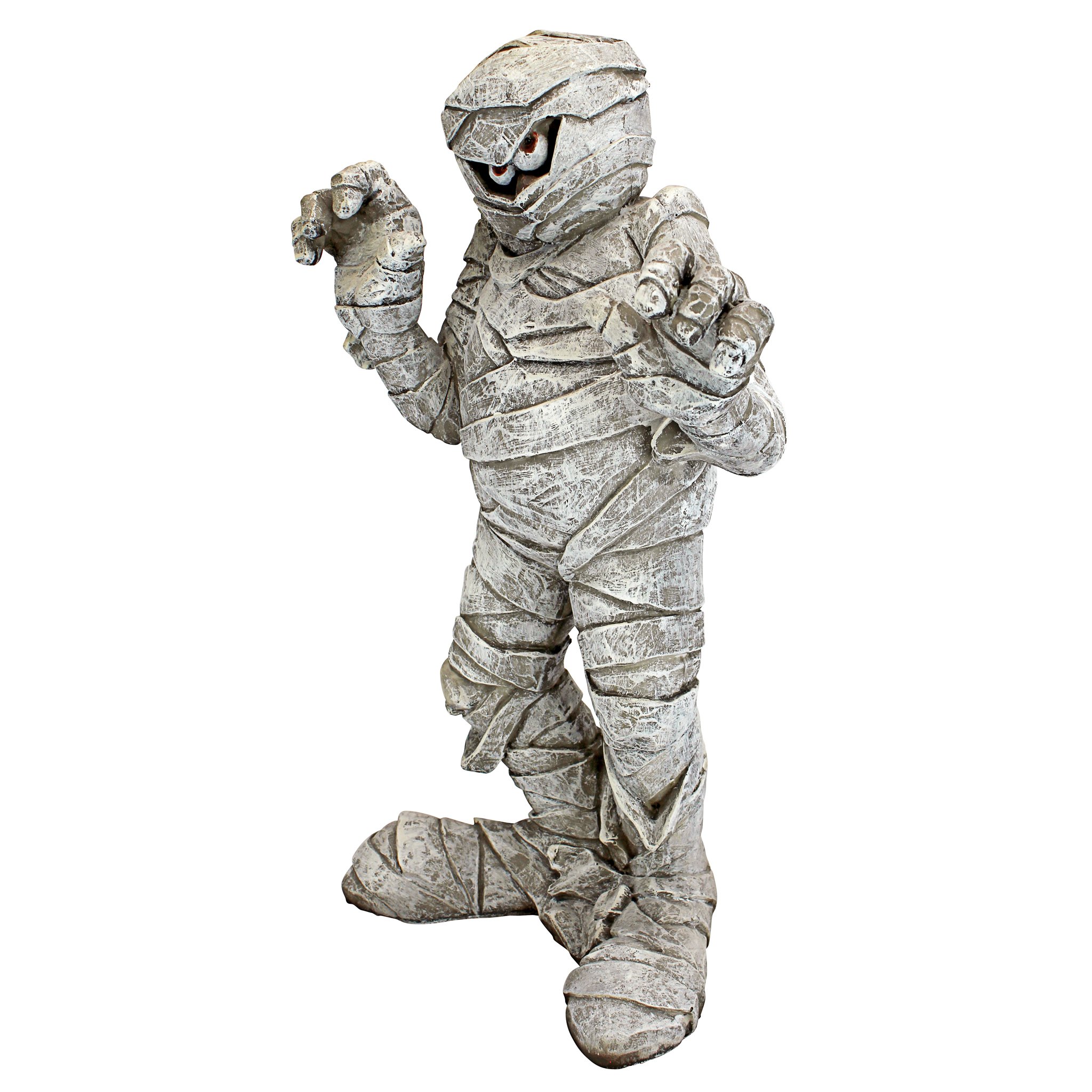 Design Toscano Wrapped Too Tight Garden Mummy Statue - Egyptian Decor for Outdoor & Indoor Use - Perfect for Halloween, Garden Decor, and Ancient-Themed Parties