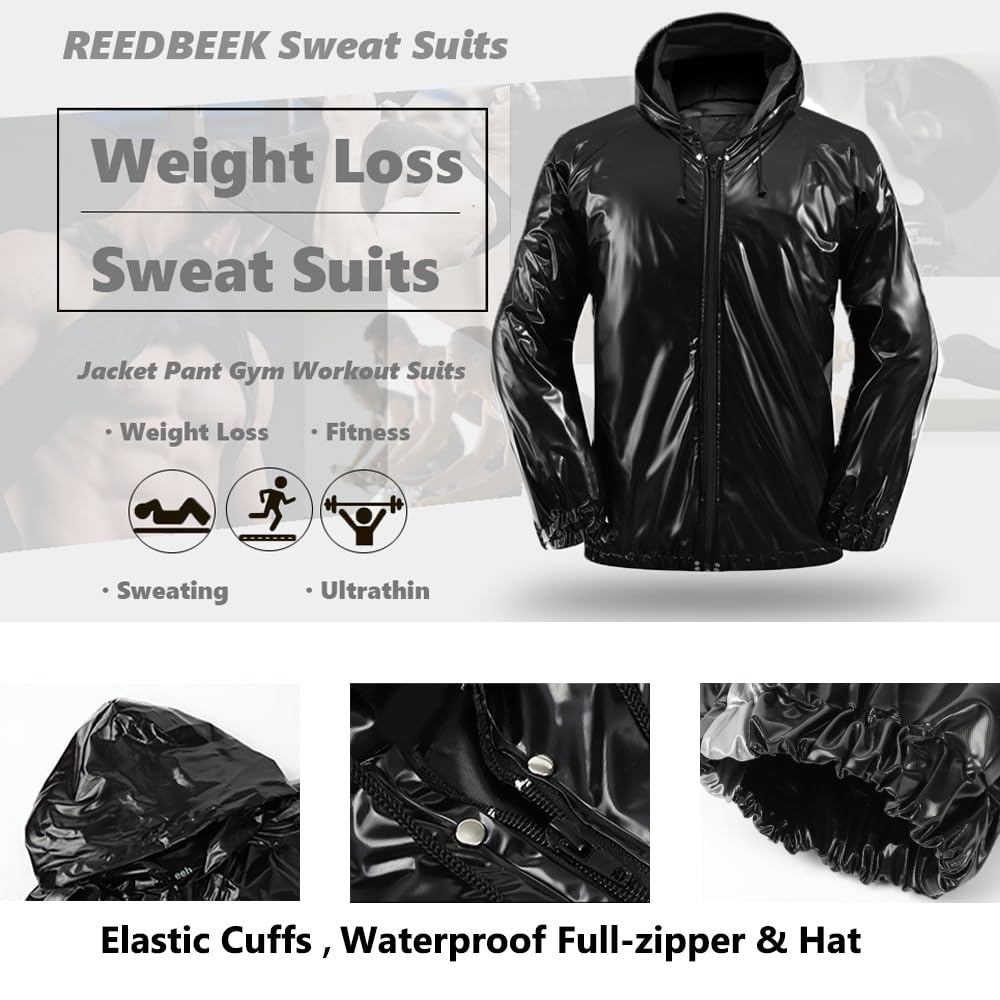 Anti-Rip Sauna Suit for Weight Loss & Sweat - Men's & Women's MMA Training Gym Jacket & Pants Set - Perfect for Workouts, Fat Burning, and Detox - Ideal for Boxing, Fitness, and Home Exercise Routines