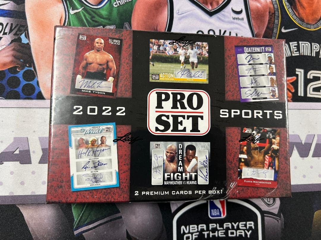 2022 Leaf Pro Set Sports Hobby Box - Factory Sealed Trading Cards with 2 Autographs Average | Perfect for Collectors, Investors & Sports Memorabilia Enthusiasts