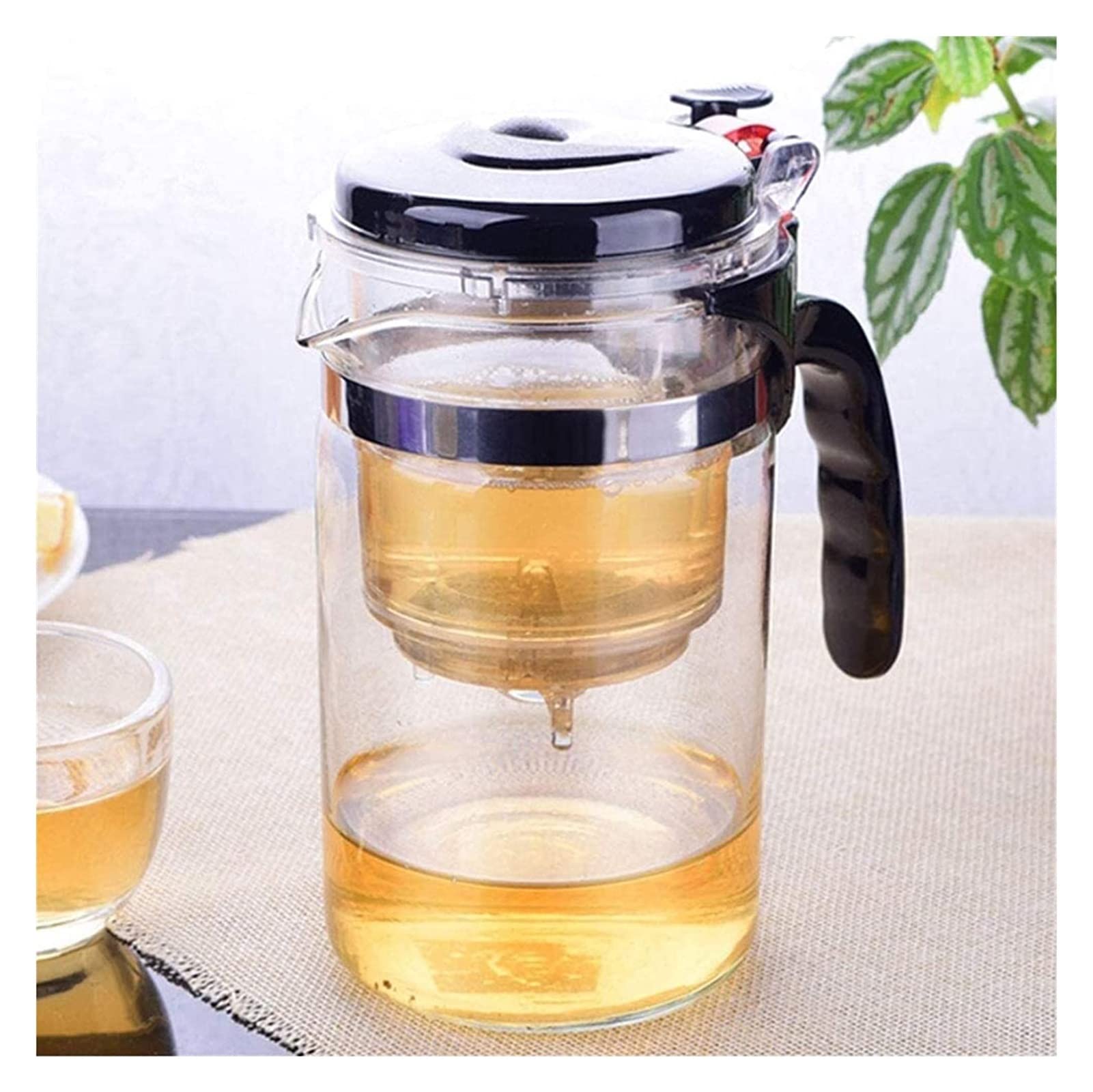 Premium Heat-Resistant Glass Teapot with Removable Infuser & Strainer - 34oz Chinese Style Tea Kettle for Loose Leaf Tea, Herbal Tea & Coffee - Perfect for Home, Office & Gift Giving