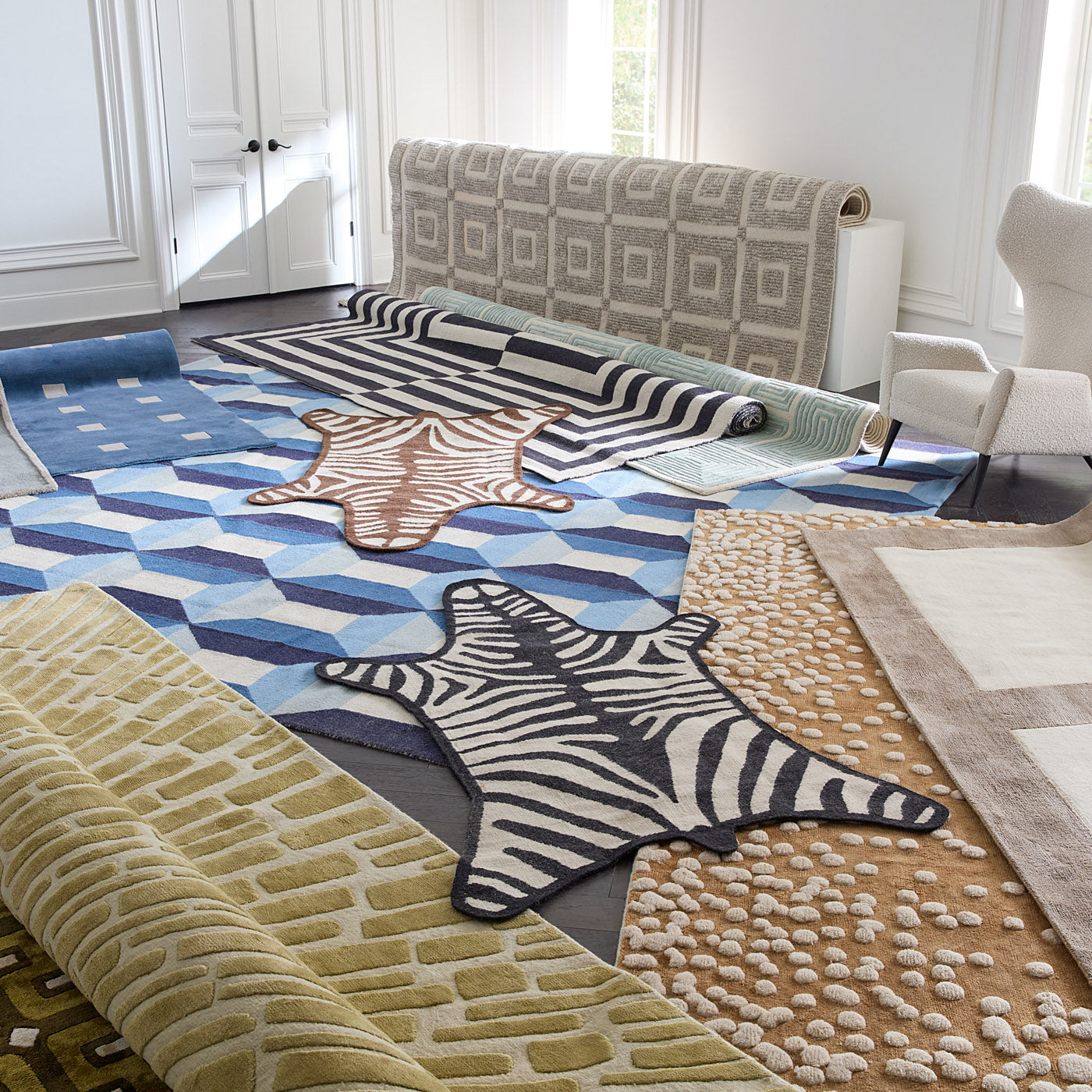 Stylish Zebra Flatweave Rug - Soft & Durable Non-Slip Area Rug for Living Room, Bedroom, or Nursery - Perfect for Boho, Modern & Farmhouse Decor