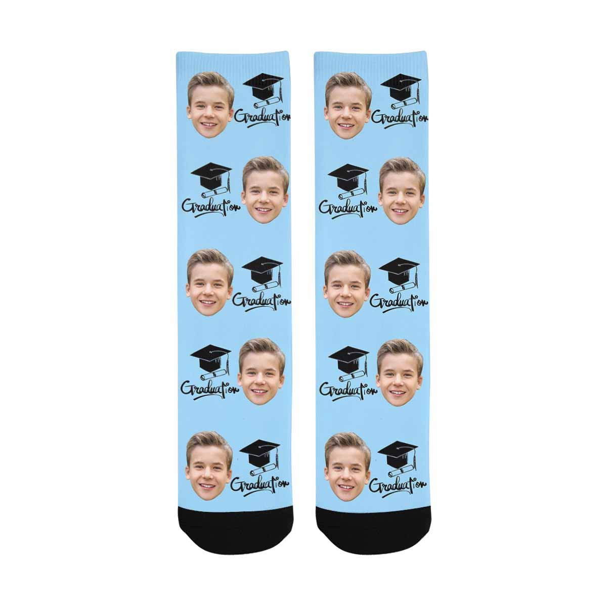 Custom Photo Socks for Graduation - Personalized Face Socks for Men, Women, Boys & Girls - Unique Graduation Gifts for Friends & Family - Perfect for Graduation Parties, School Events & Memorable Keepsakes