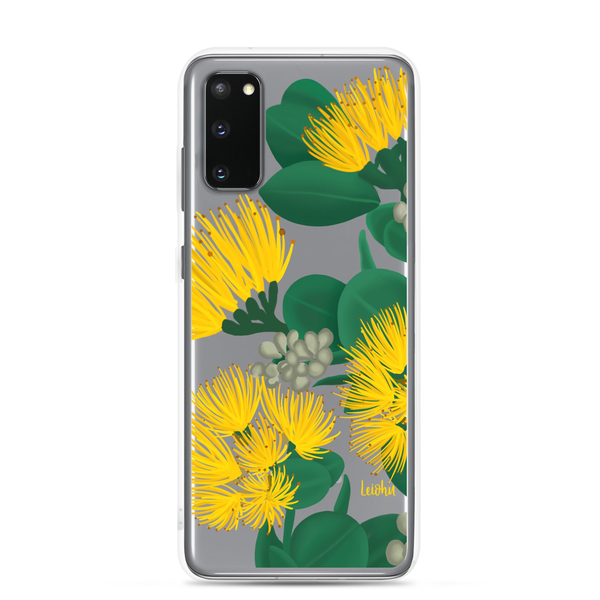 Ōhi'a Lehua Melemele Yellow Flower Clear Protective Case for Samsung Galaxy [Model] - Durable Slim Cover for Everyday Use & Travel