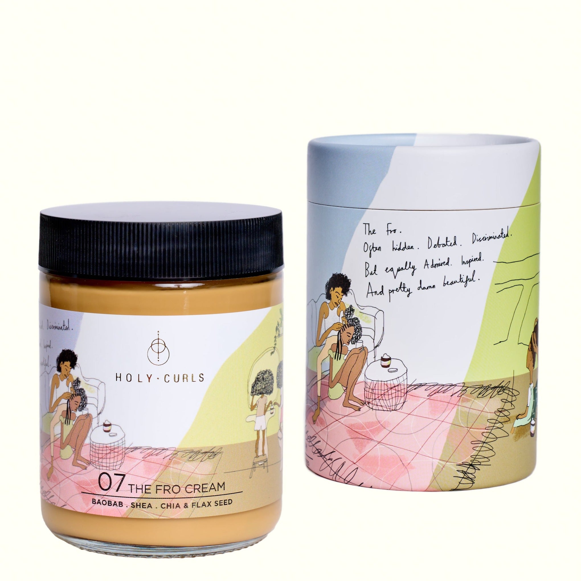 Holy Curls The Fro Cream - Natural Hair Moisturizer for Curly & Coily Hair - Perfect for Daily Hydration & Styling