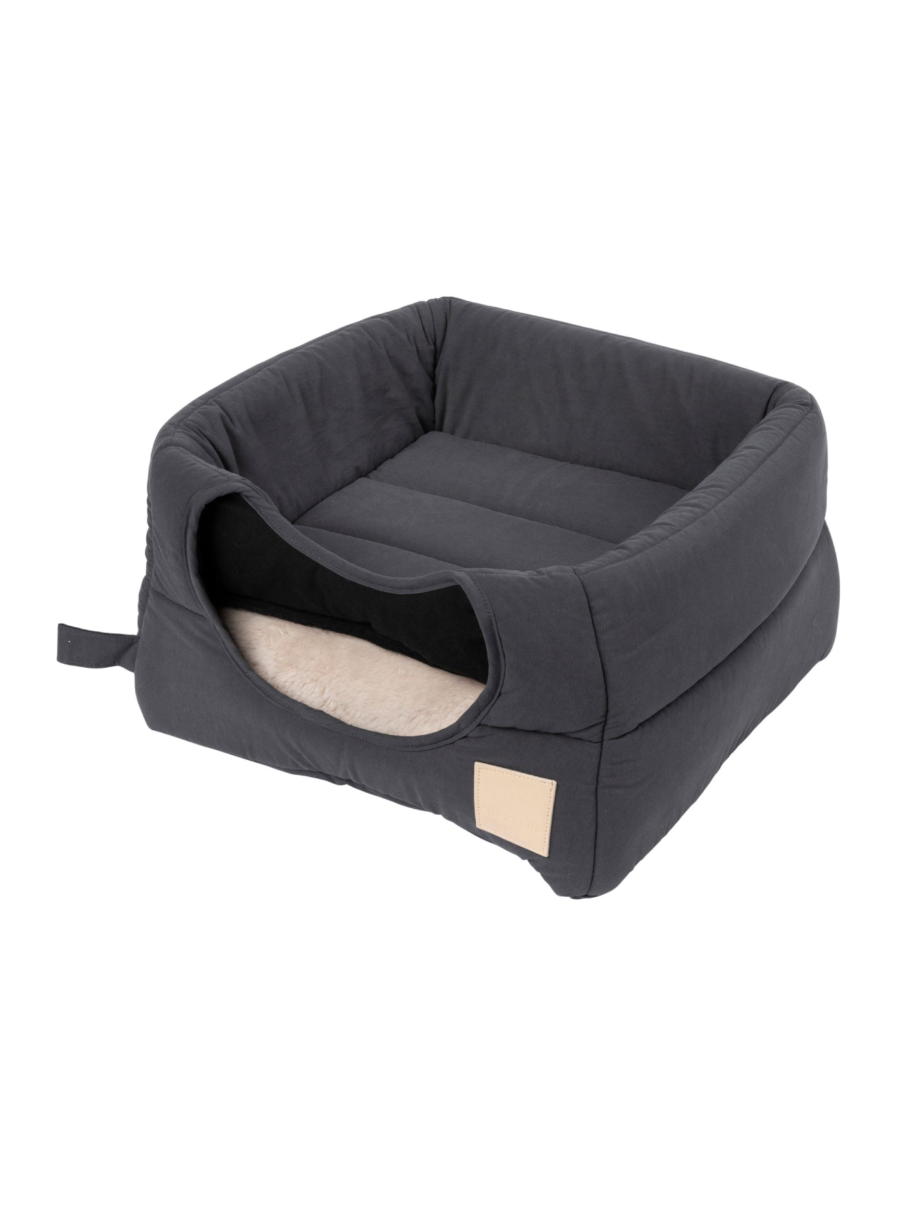 Fuzzyard Life Cat Cubby - Cozy Grey Pet Bed for Cats & Kittens | Perfect for Indoor Lounging, Napping & Relaxation