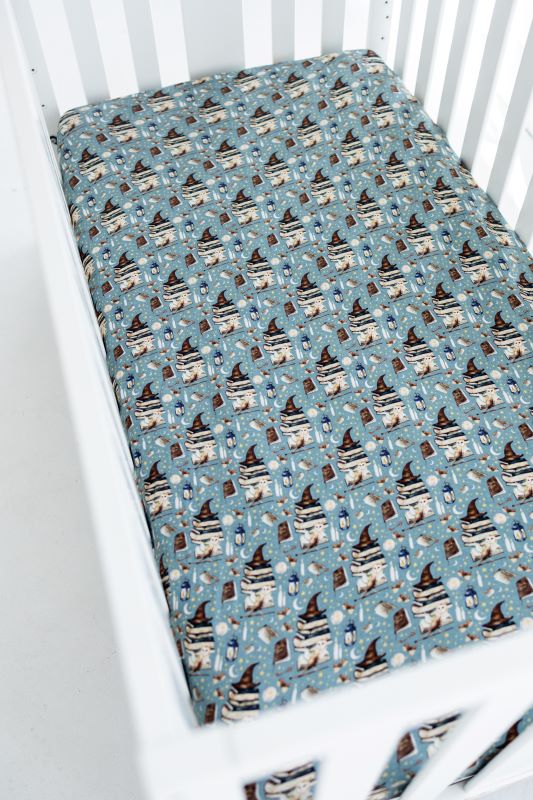 Spellbound Crib Sheet - Soft Organic Cotton Baby Crib Fitted Sheet for Nursery, Toddler & Infant Bed - Perfect for Daycare, Travel & Home Use