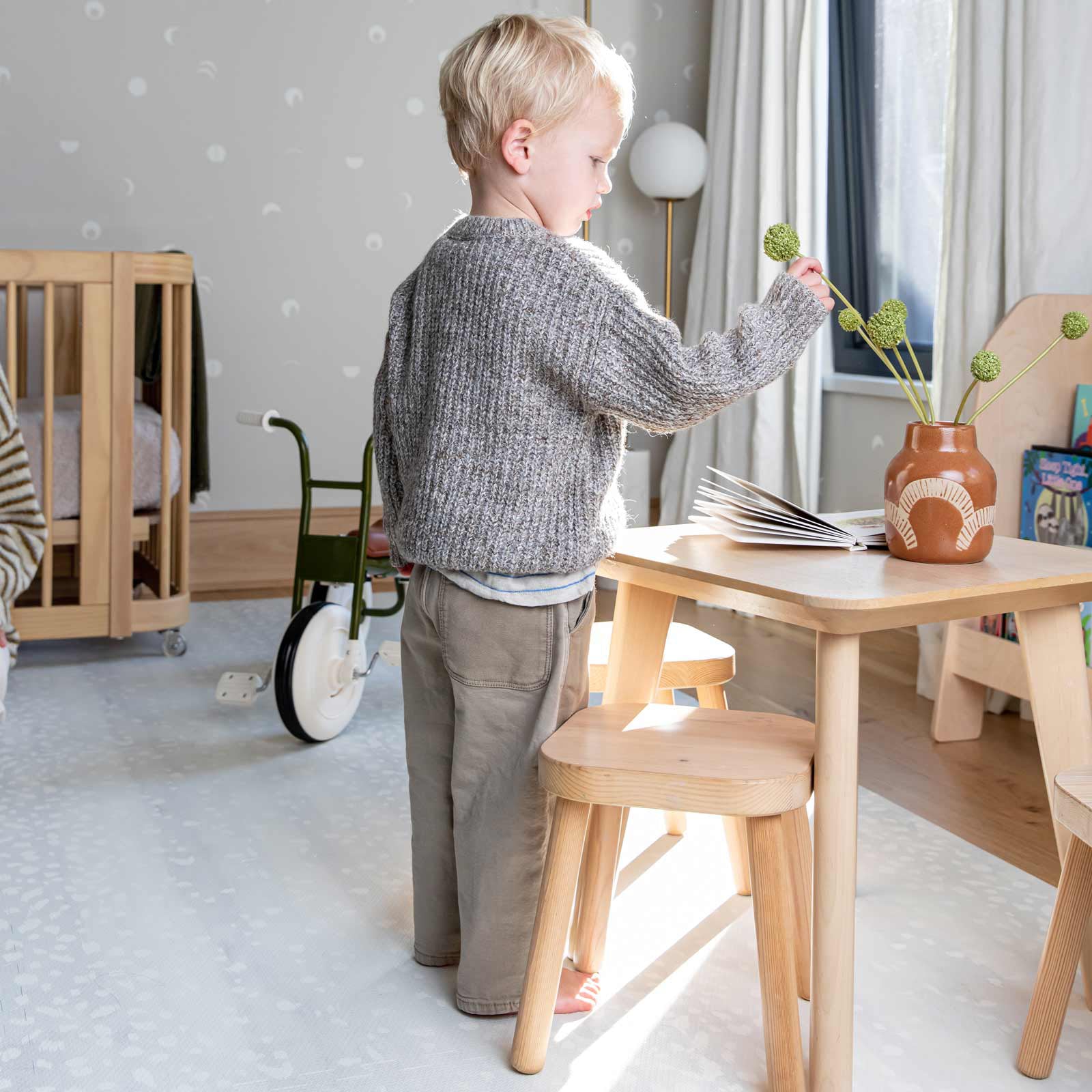 Little Nomad Play Mat for Babies & Toddlers - Soft, Non-Toxic Foam Floor Mat for Playroom, Nursery & Daycare - Fawn Design - Perfect for Crawling, Learning & Playtime Activities