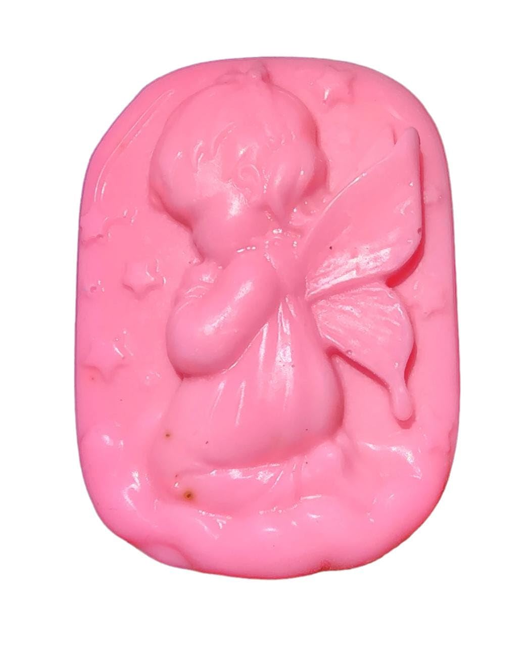 SCIIAN Angel Shaped Baby Bath Soap Set - Gentle Newborn & Kids Wash with Natural Ingredients | Hypoallergenic, Moisturizing & Tear-Free | Perfect for Sensitive Skin, Daily Bath Time & Gift Giving (Pink, 6-Pack)