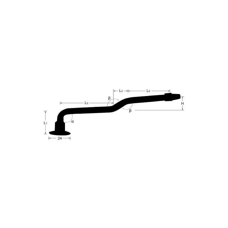 AA V3 06 Triple Bend Screw-On Truck Valve (Each) - Heavy Duty Tire Valve for Semi Trucks & Trailers