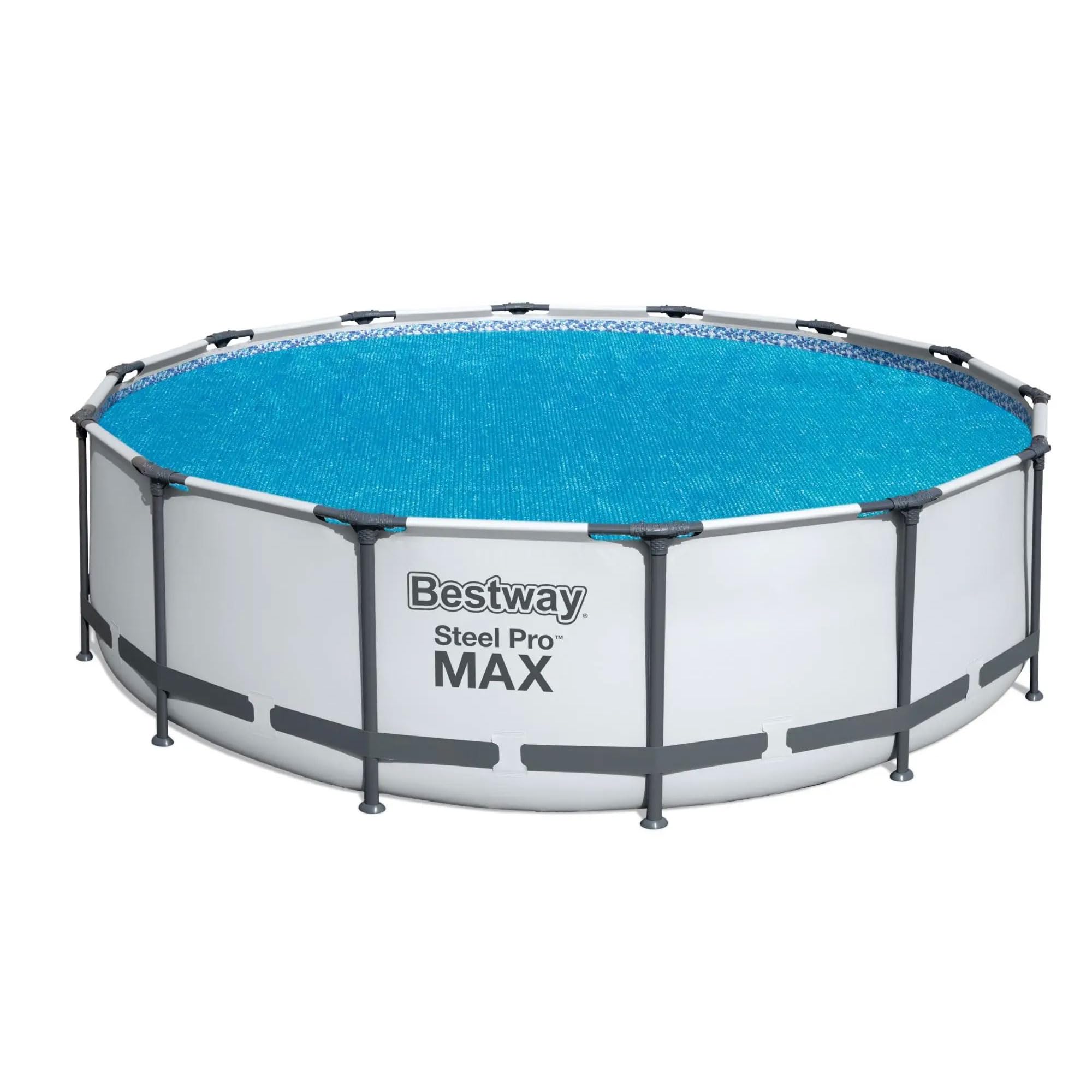 Bestway Flowclear 14ft Round Solar Pool Cover for Above Ground Pools - Blue, Fits 15ft Diameter Pools | Maintains Water Temperature & Reduces Evaporation | Perfect for Summer Swimming & Energy Savings