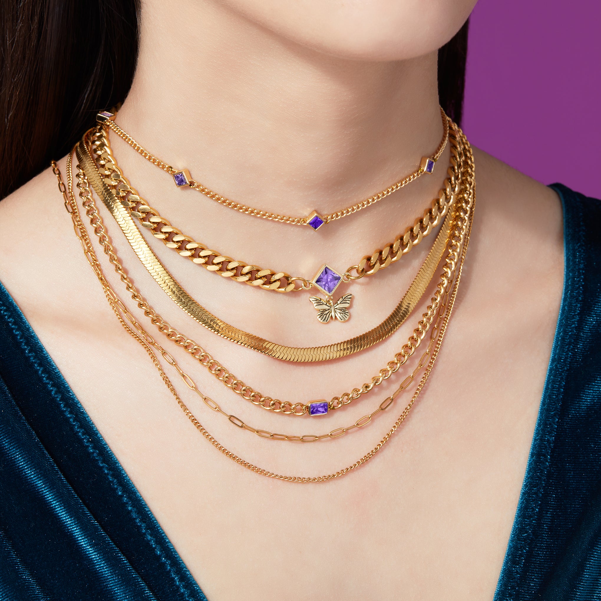Dione White Gold Necklace for Women - Elegant Minimalist Jewelry Gift for Her - Perfect for Weddings, Anniversaries & Special Occasions