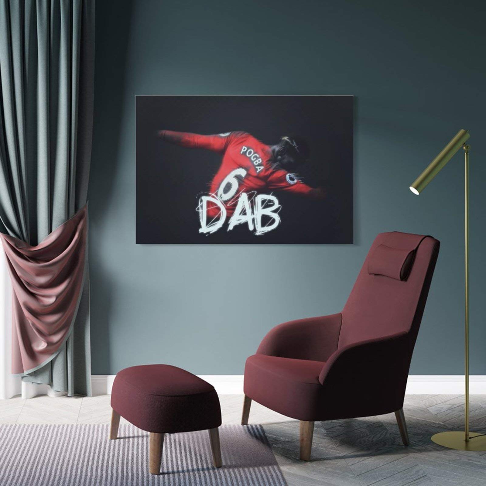 Paul Pogba Soccer Poster - 24x36 Inch (60x90cm) Premium Canvas Wall Art Print for Football Fans | Perfect for Office, Living Room, Bedroom & Dorm Decor | Great Gift for Men & Boys | High-Quality Football Player Wall Decor