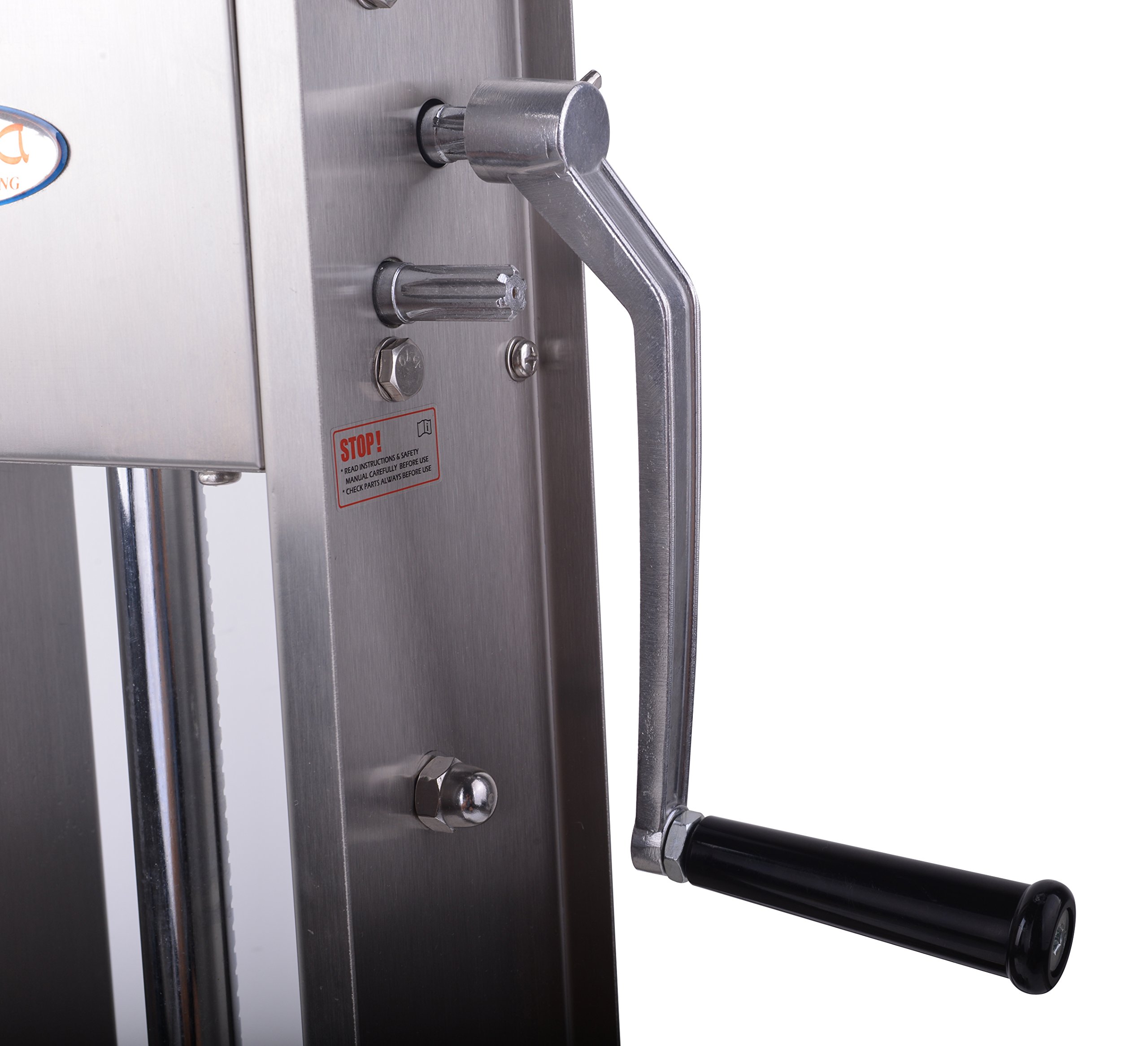 Premium Hakka Sausage Stuffer Attachment - Compatible with 3/5/7L Vertical & Horizontal Sausage Makers - Durable Handle Accessory for Home Kitchen & Commercial Use - Perfect for Making Italian, German & Homemade Sausages
