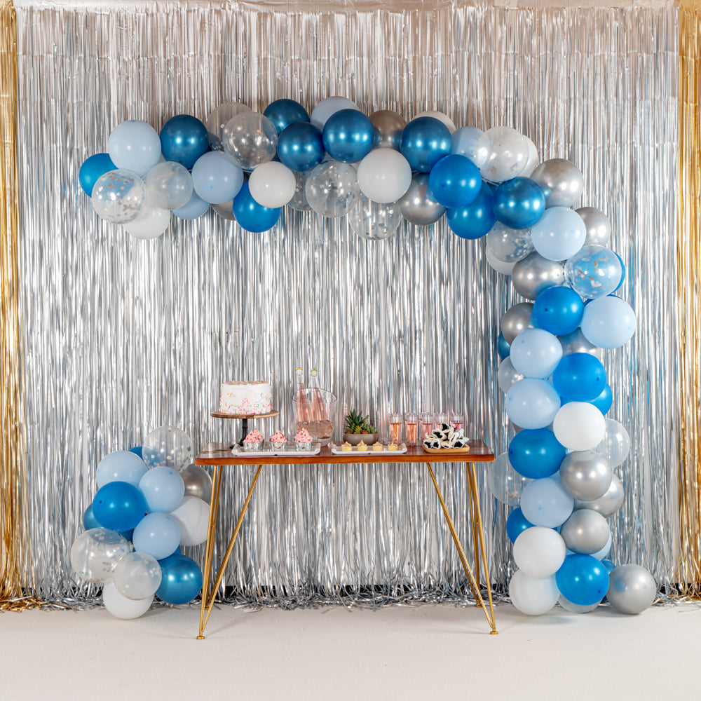 Balloonify Blue, Silver & White Balloon Arch Garland Kit - 104 Pieces for Party Decorations, Weddings, Baby Showers & Birthday Celebrations