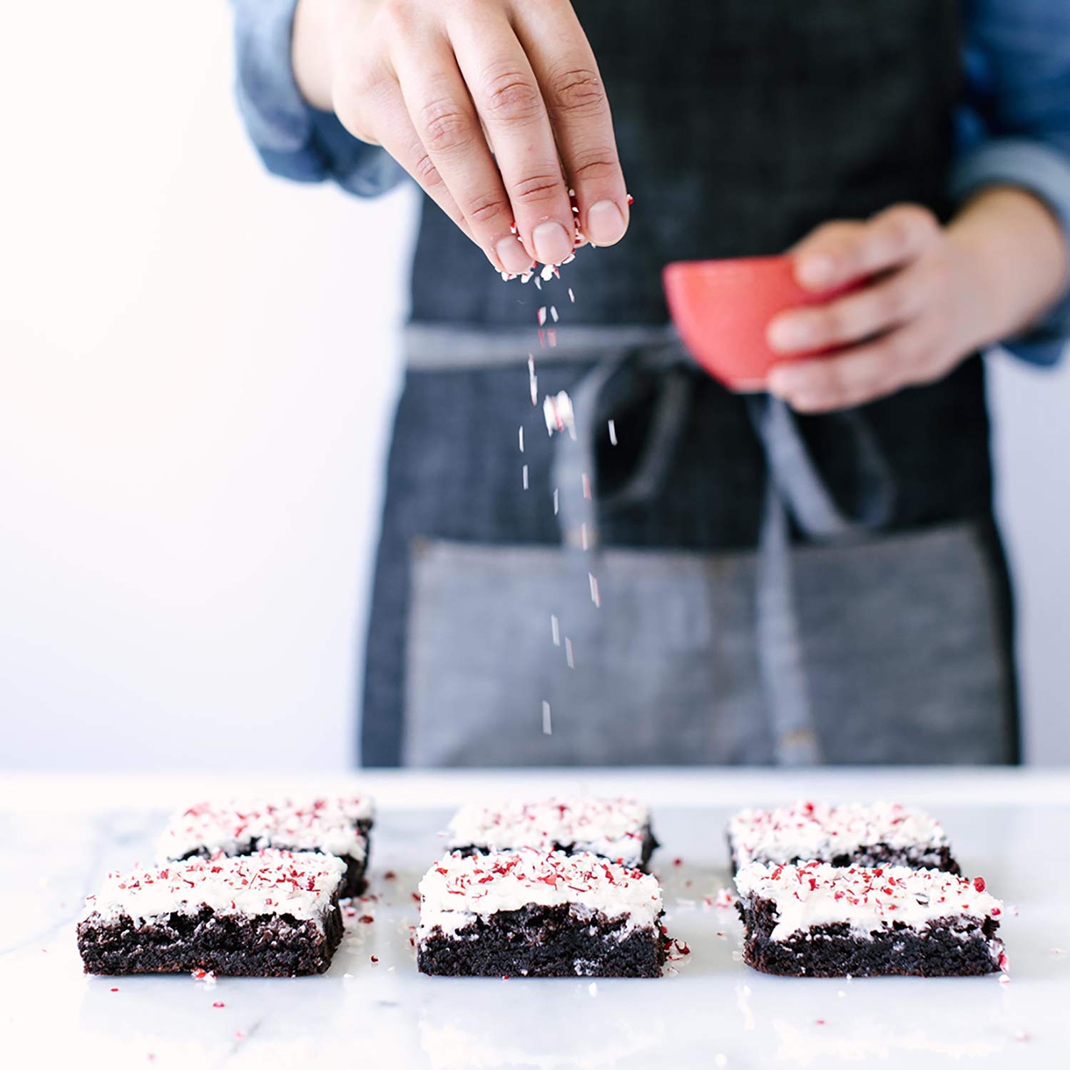 Organic Peppermint Buttercream Frosting with Candy Crunch - Vegan Holiday Baking Icing for Cakes, Cupcakes & Cookies - Miss Jones Baking 90% Organic Decorating Frosting (Pack of 3) - Perfect for Christmas Desserts, Birthday Parties & DIY Sweet Treats