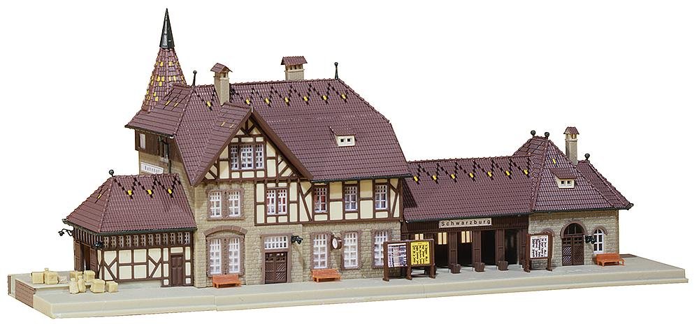 Faller 212111 Schwarzburg Station N Scale Model Train Building Kit - Perfect for Model Railroad Layouts & Dioramas