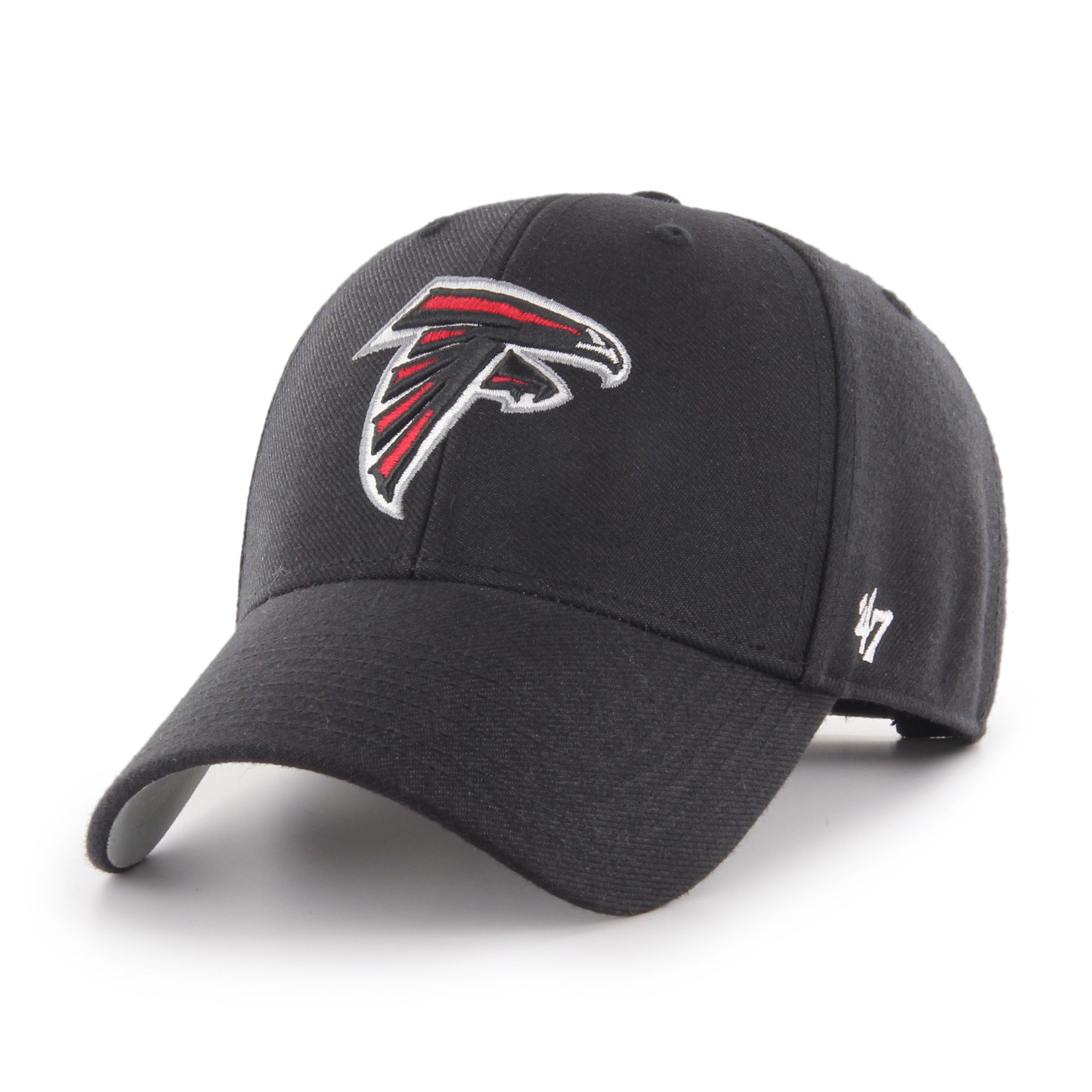 47 Brand Atlanta Falcons MVP Adjustable Hat - Black | Official NFL Snapback Cap for Men & Women | Perfect for Game Day, Tailgating & Sports Fan Gifts