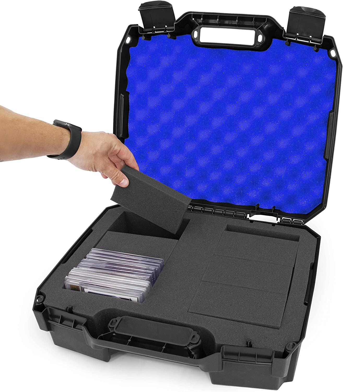 CASEMATIX Graded Card Storage Box - Holds 60+ BGS PSA SGC FGS Graded Sports Cards - Perfect for Collectors, Trading Card Protection & Display Organization
