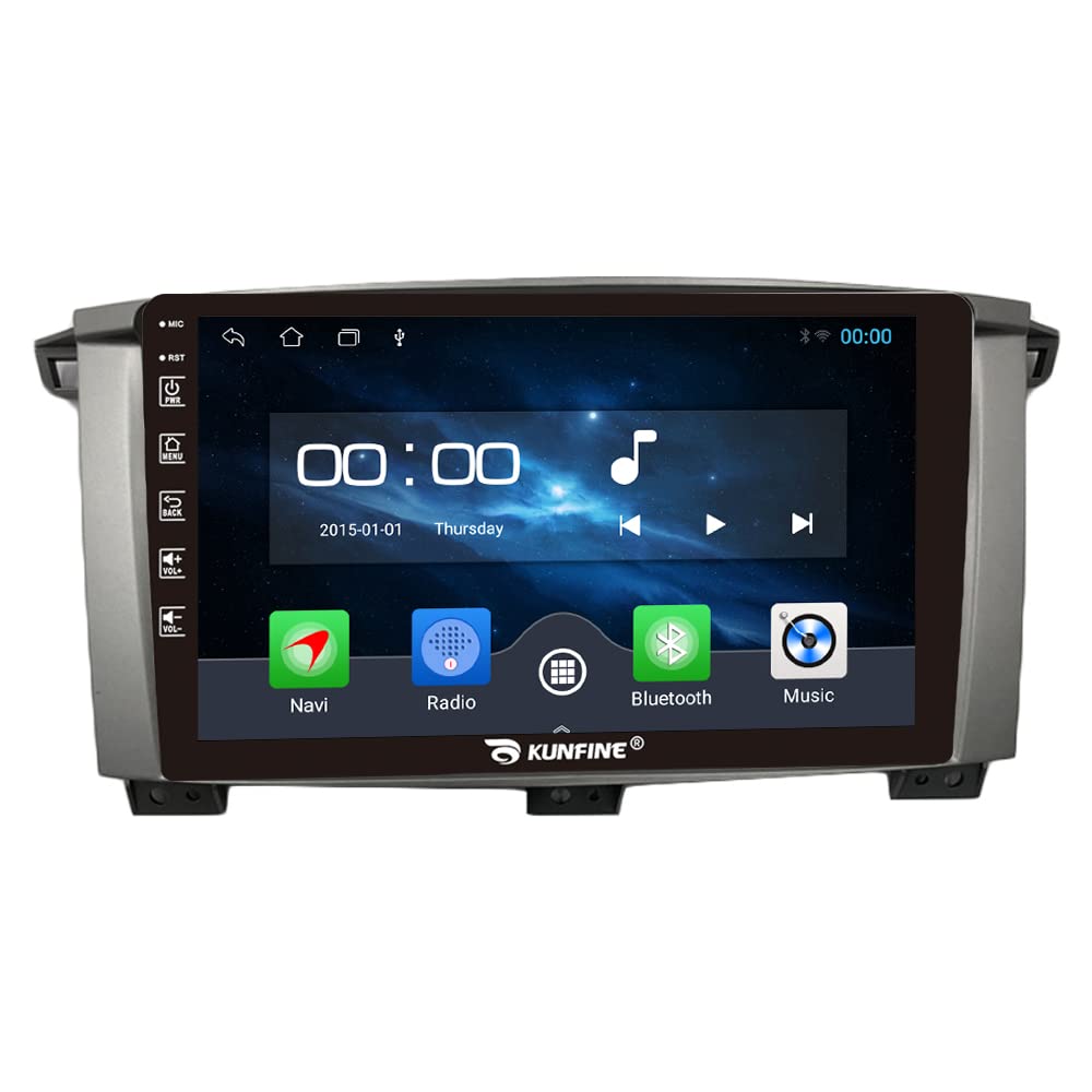 Android Car Stereo with Apple CarPlay & Android Auto - 7 Inch Touchscreen GPS Navigation, Bluetooth, WiFi, RDS, DSP - Multimedia Player Head Unit Replacement for Toyota Land Cruiser LC100 GXR 2003-2007 - Perfect for Road Trips & Daily Commuting