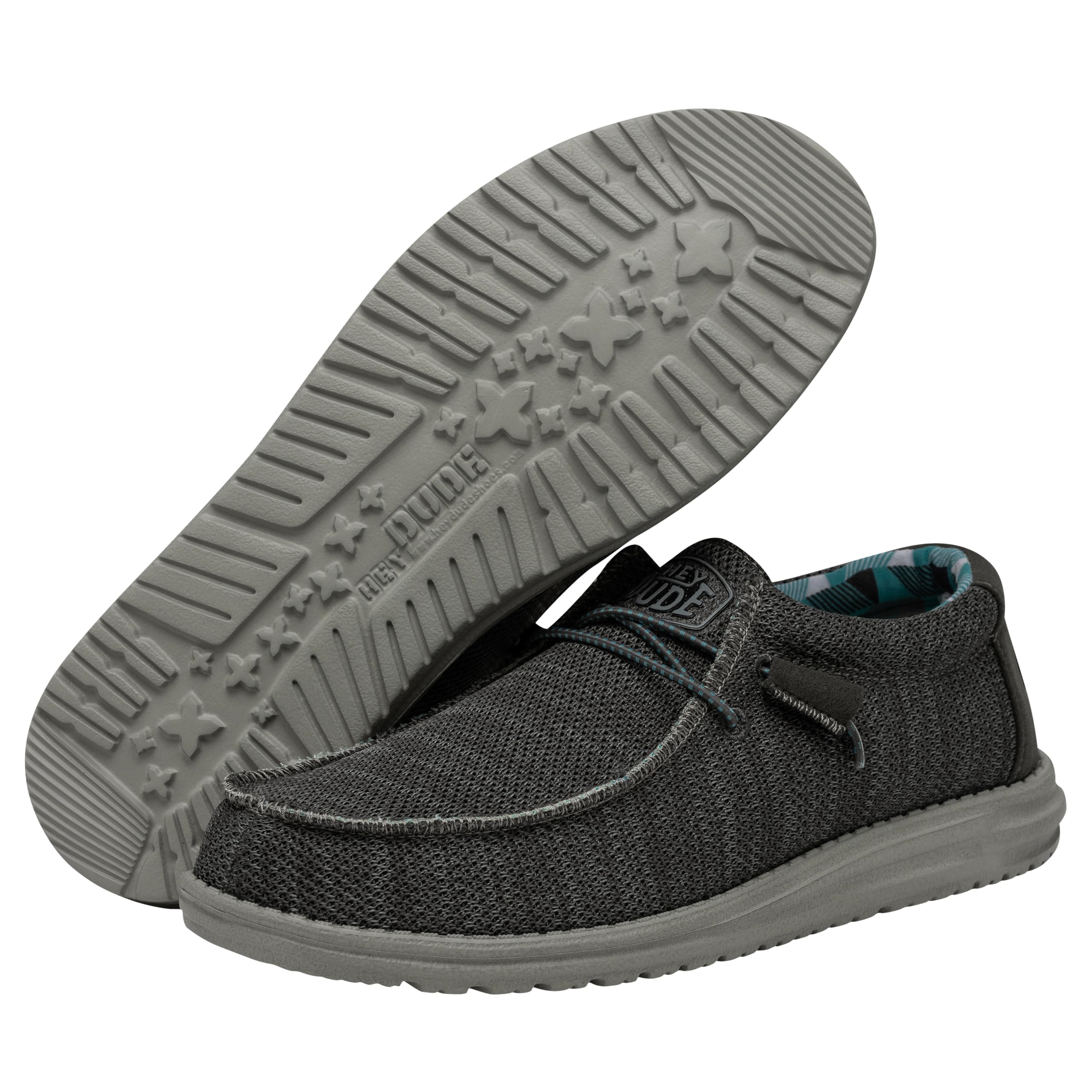 Hey Dude Men's Wally Sox Lace-Up Loafers - Breathable Comfortable Lightweight Casual Shoes for Men | Perfect for Walking, Travel & Everyday Wear