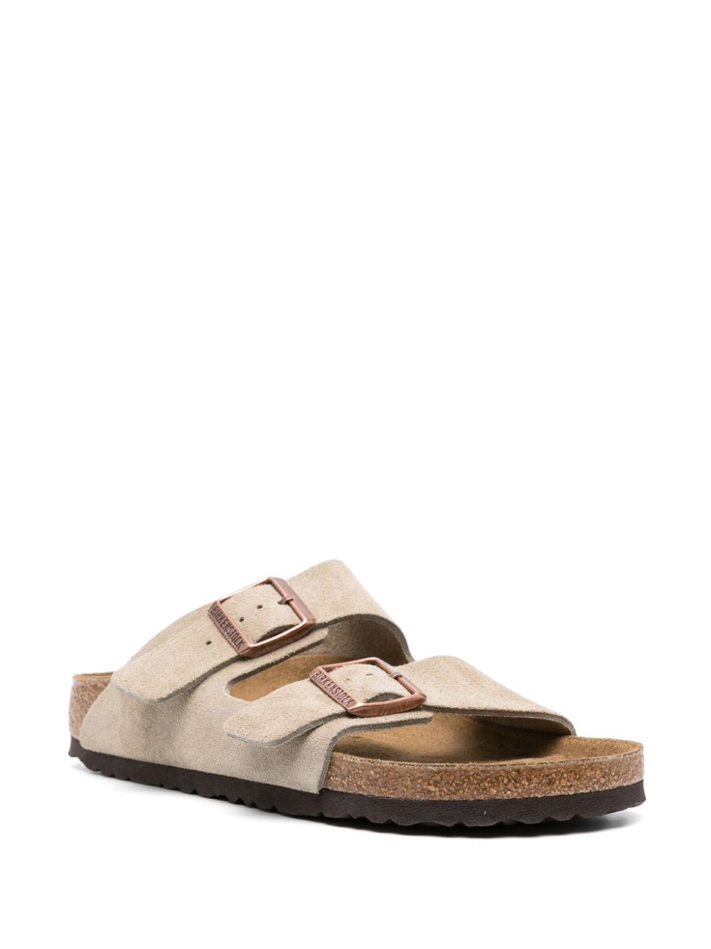 Birkenstock Arizona Soft Footbed Sandals for Women - Comfortable Cork Leather Slides in Dove Grey | Perfect for Casual Wear, Travel & Summer Outfits