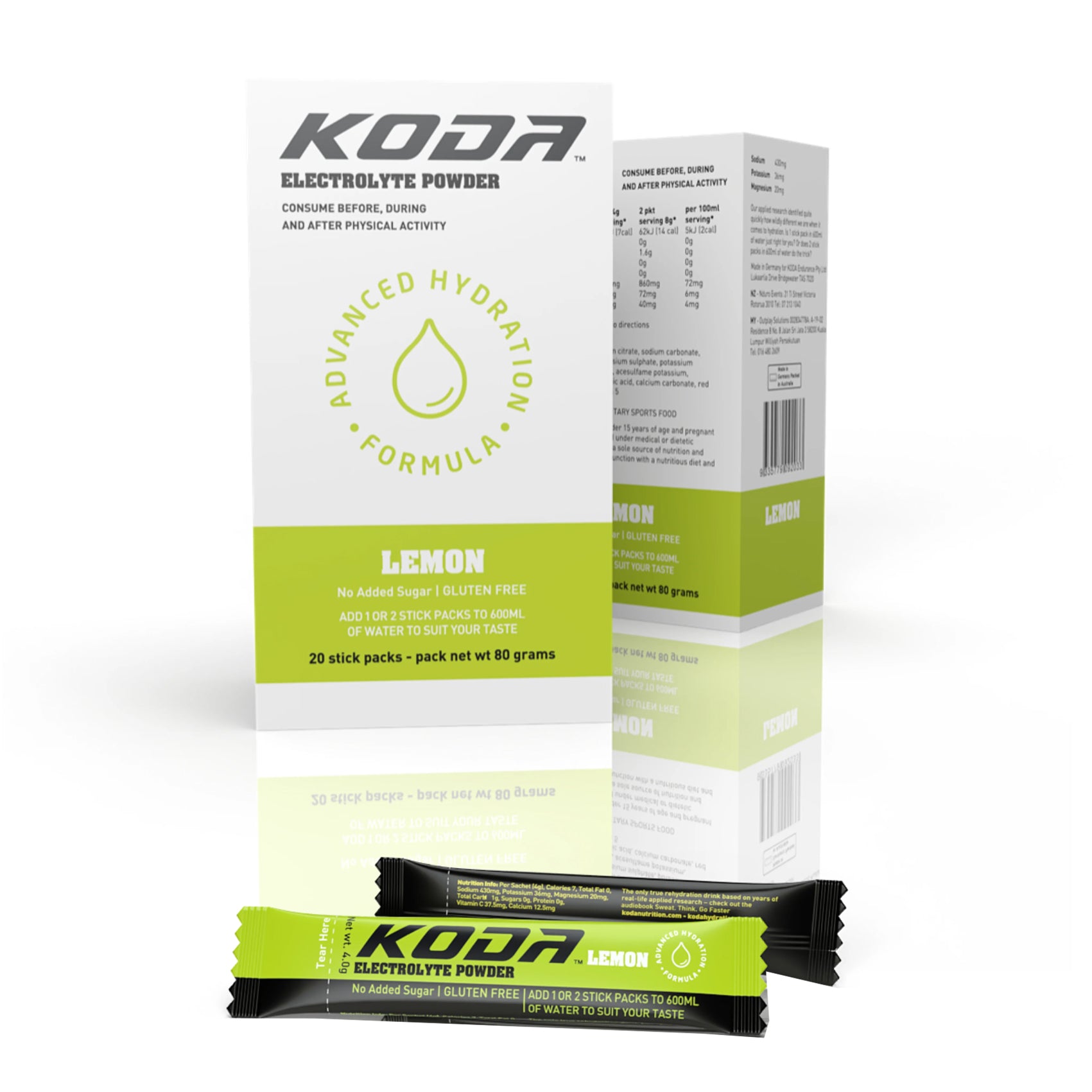 KODA Electrolyte Stick - Fast Hydration & Energy Boost with Essential Minerals | Perfect for Workouts, Travel & Daily Hydration
