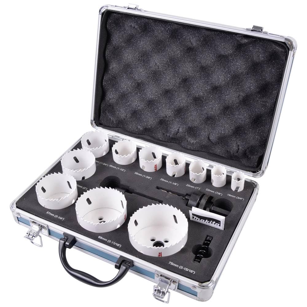 Makita 4-Piece Plumber's Hole Saw Kit - High-Speed Steel Hole Cutter Set for PVC, ABS, Wood & Metal - Perfect for Plumbing, Electrical & DIY Home Improvement Projects
