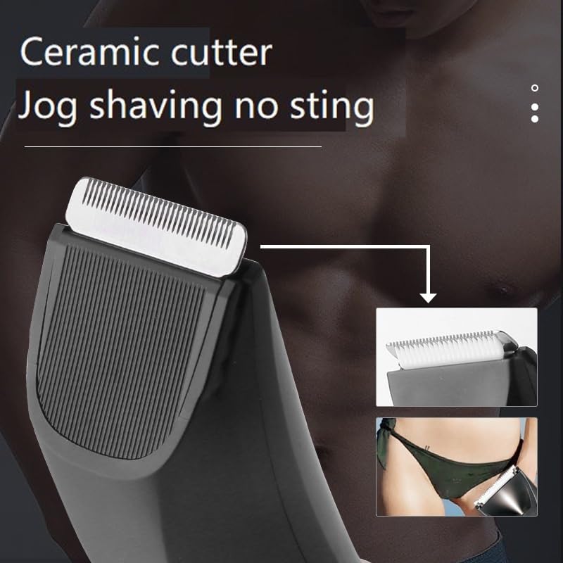 Professional Electric Hair Clippers for Men & Women - Body Groomer for Chest, Armpit, Groin & Private Parts - Waterproof Trimmer for Smooth Shaving at Home or Travel