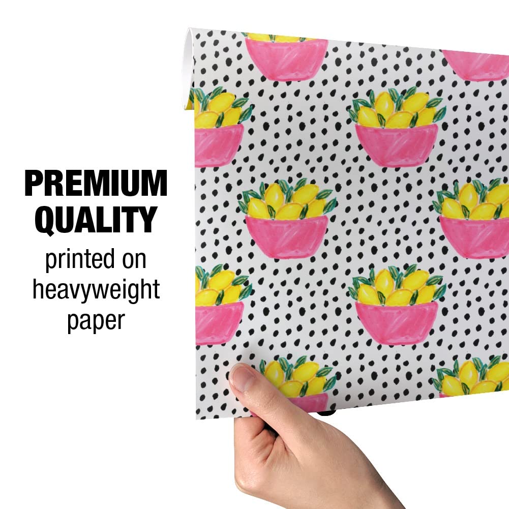 GRAPHICS & MORE Bowls of Lemons Gift Wrap Paper Roll - 18