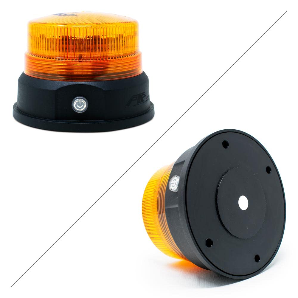 Pro LED 2988A Magnet Mounted Rechargeable Amber LED Light - Class 1 Amber Lens Beacon with 11 Flash Patterns (4-26 Hours Runtime) - Perfect for Emergency Vehicles, Construction Sites & Roadside Safety
