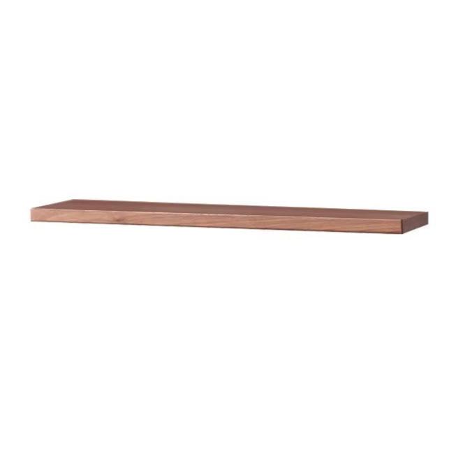 Solid Oak & Black Walnut Wood Wall Shelf - Rustic Bookcase for Home & Office - Perfect for Displaying Books, Decor & Plants in Living Room, Bedroom or Study