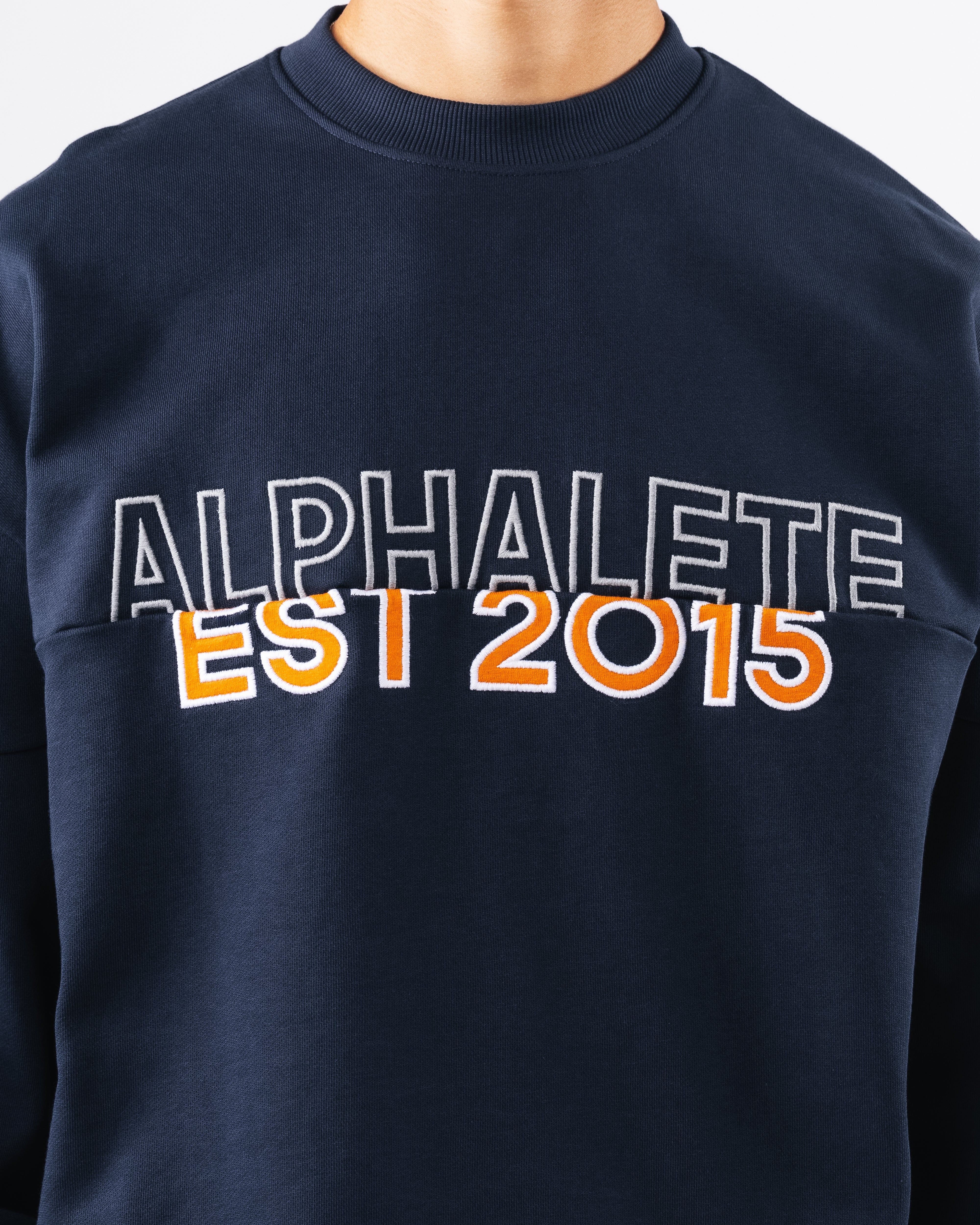 Establishment Split Crewneck Sweatshirt - Deep Navy Blue | Comfortable & Stylish Pullover for Casual Wear & Street Fashion