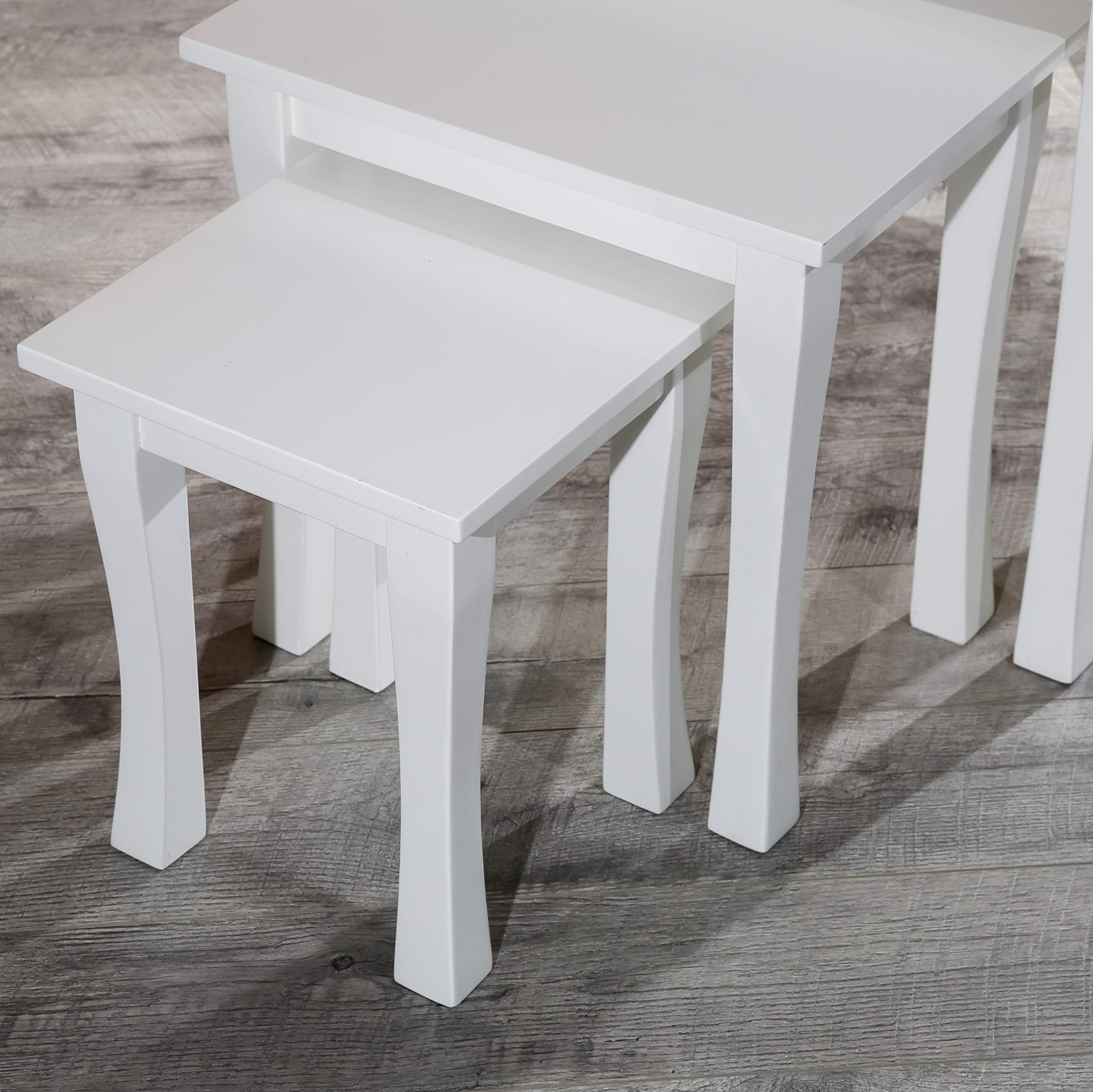 DTY Boulder 3-Piece Nesting Coffee Tables Set - Modern Wooden Side End Tables for Living Room, Bedroom & Office - Space Saving Furniture for Small Apartments