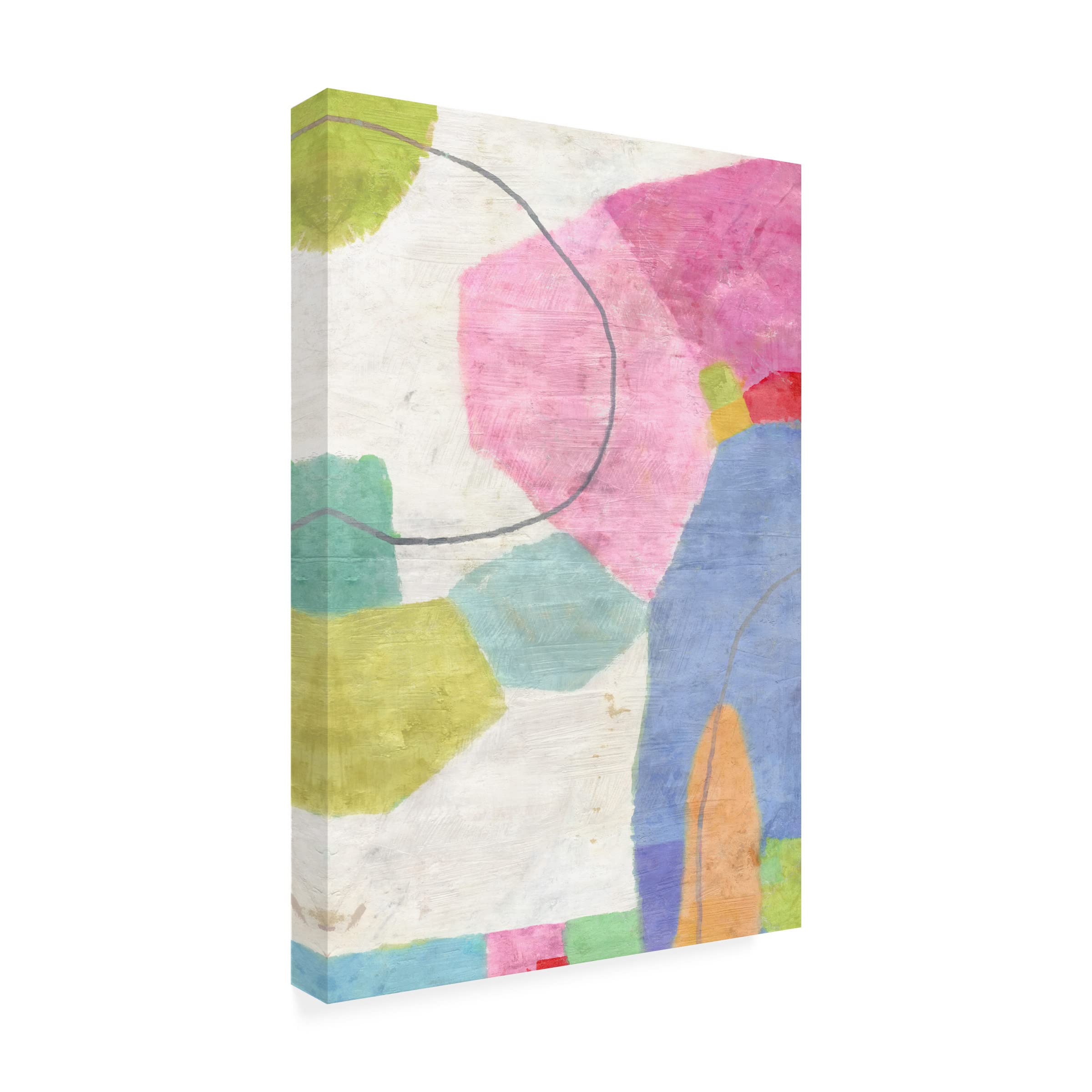 Trademark Fine Art 'Cotton Candy 2' Canvas Wall Art by Suzanne Nicoll - 30x47 Inches, Modern Abstract Painting for Living Room, Bedroom & Office Decor