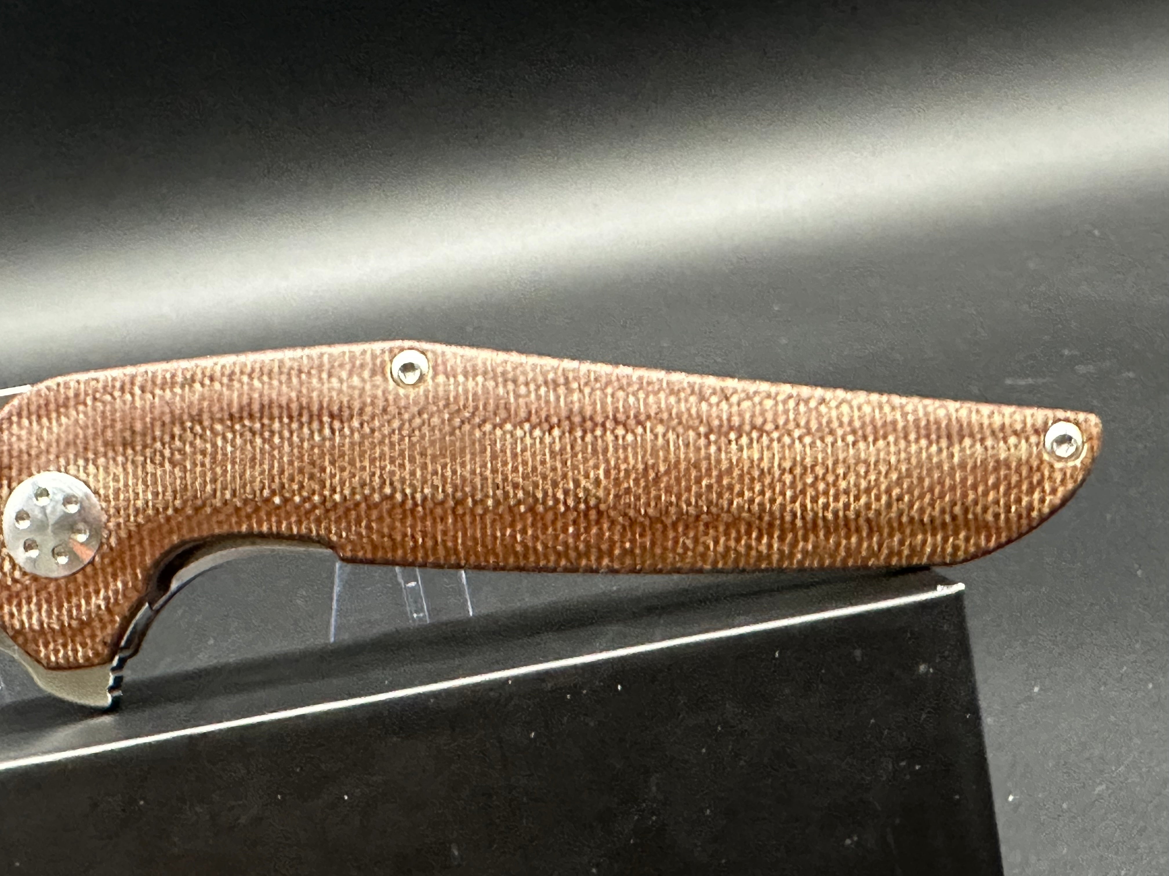 Purvis Progeny MR Folding Knife - Micarta Handle & 154CM Steel Blade - EDC, Camping, Outdoor Survival Gear
