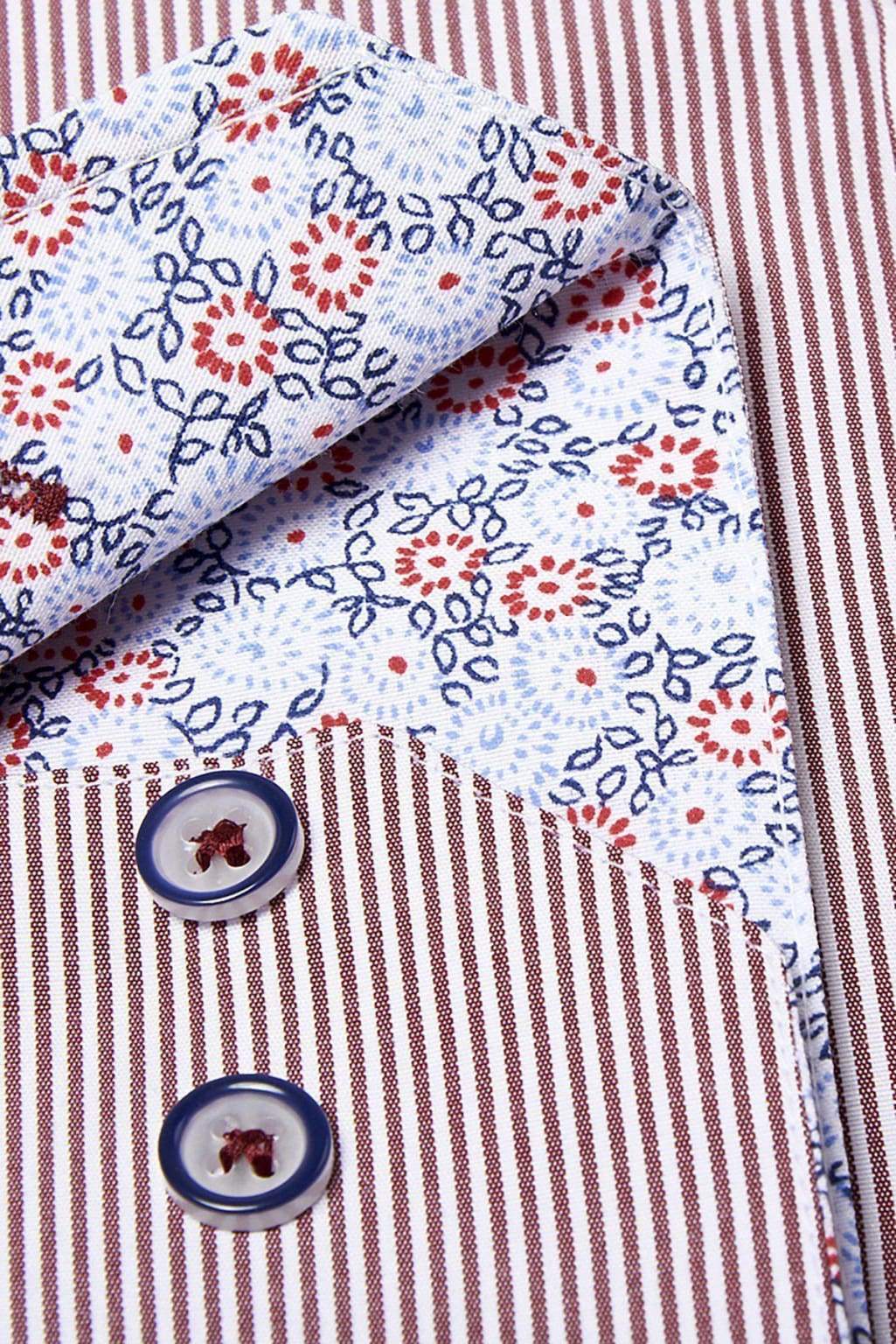 Marc Darcy Cooper Grandad Collar Wine Stripe Shirt - Stylish Vintage-Inspired Casual Button Down for Men | Perfect for Date Nights, Office Wear & Weekend Outings