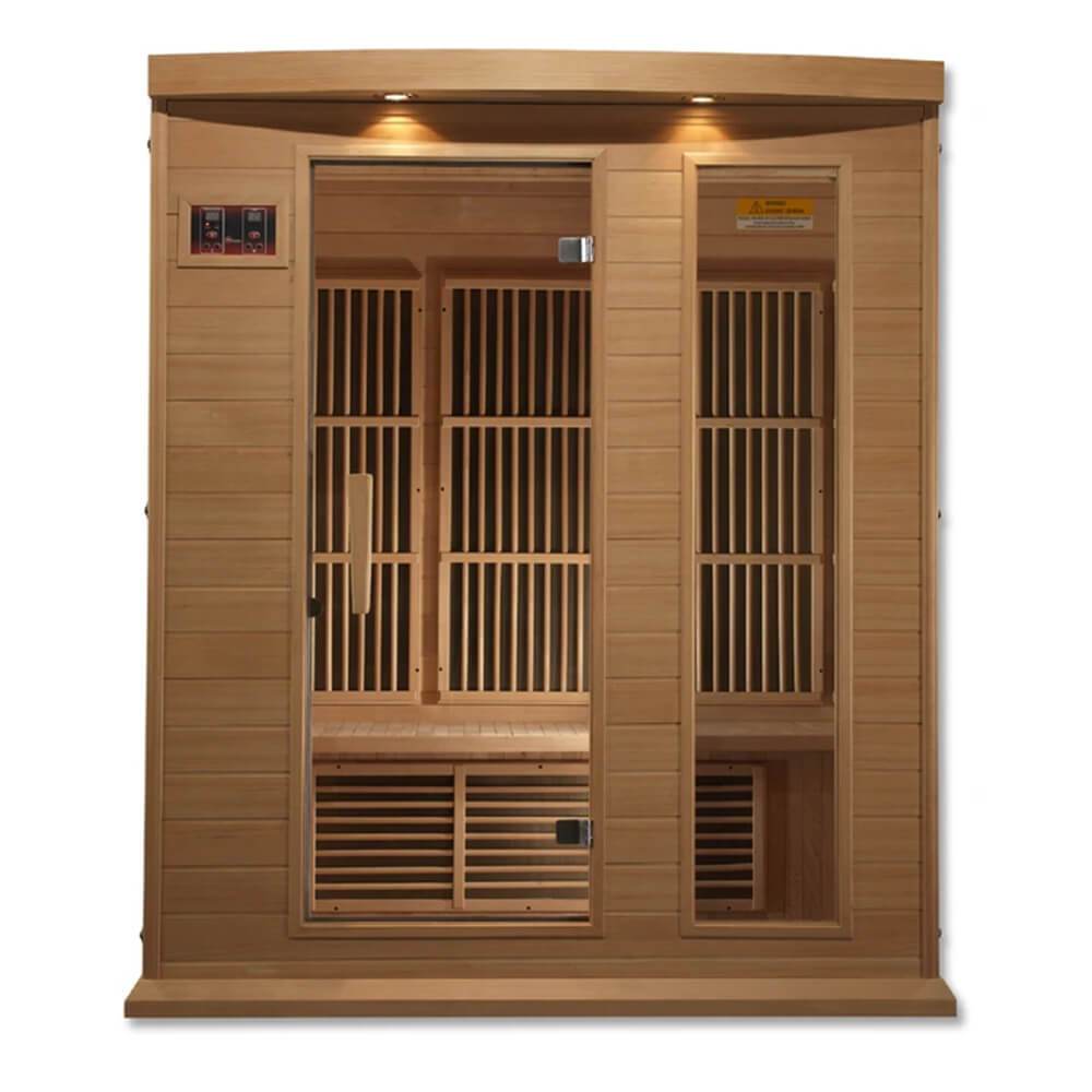 Maxxus MX-K306-01 3-Person Low EMF Far Infrared Sauna for Home Spa, Detox & Relaxation - Perfect for Wellness, Muscle Recovery & Stress Relief
