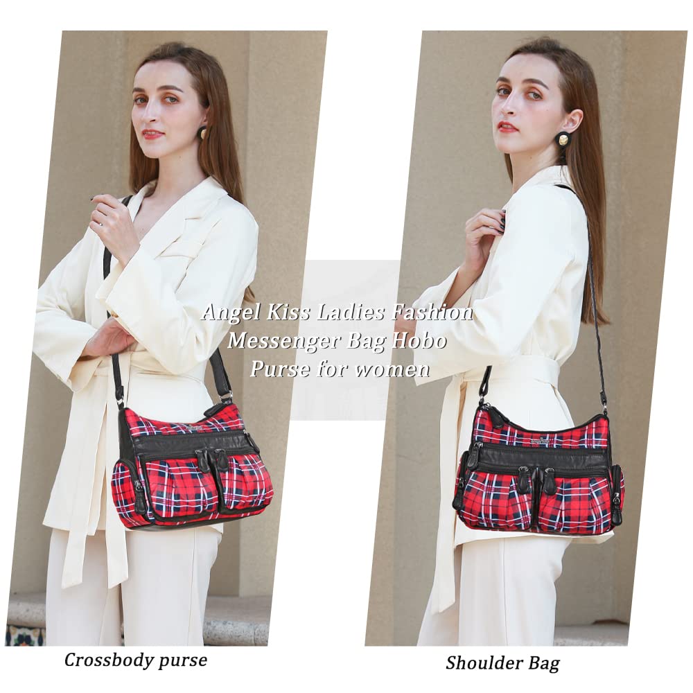 Angelkiss Women's Faux Leather Crossbody Bag - Stylish Shoulder Purse for Daily Use